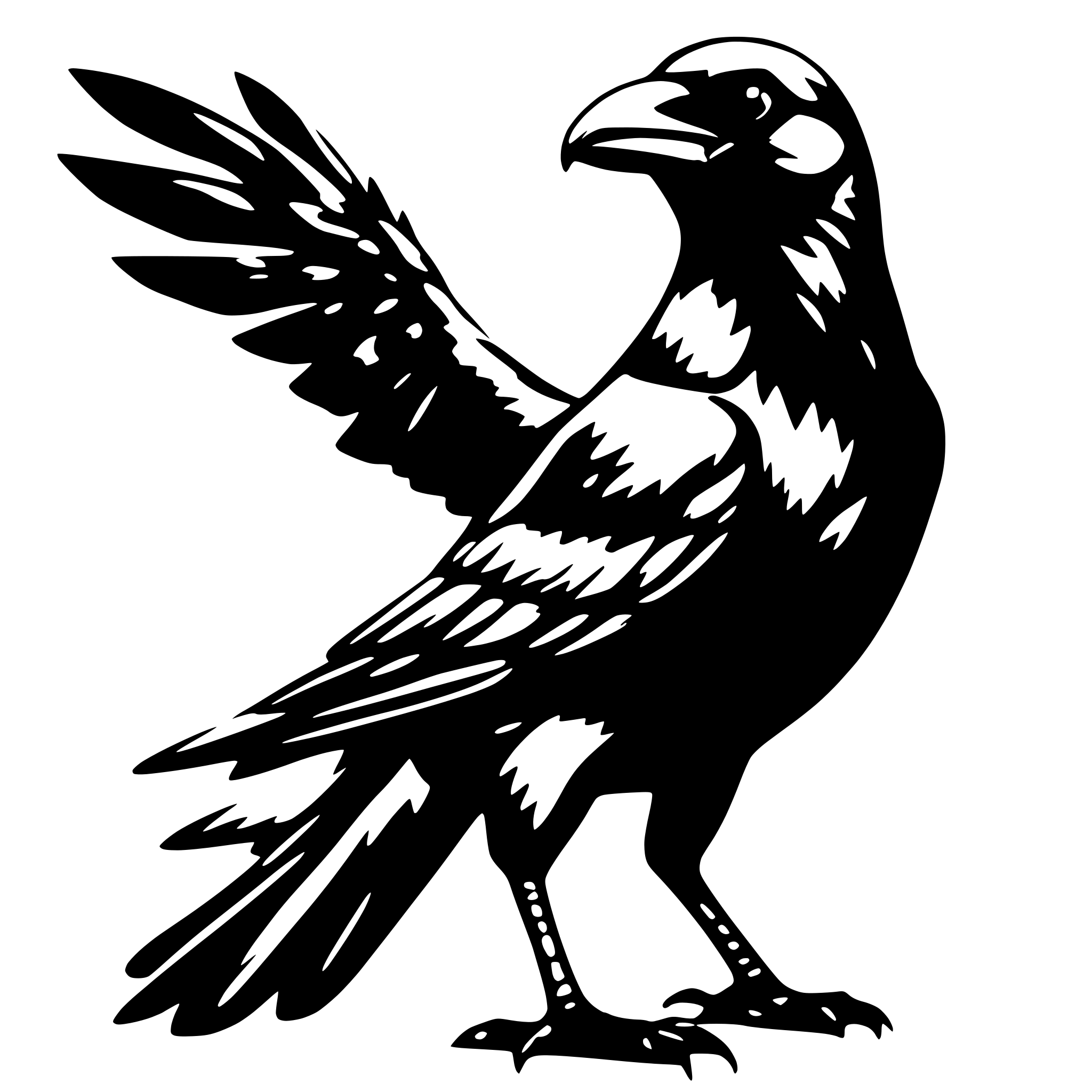AI-generated SVG of a 3-legged crow grabbing an RDF triple