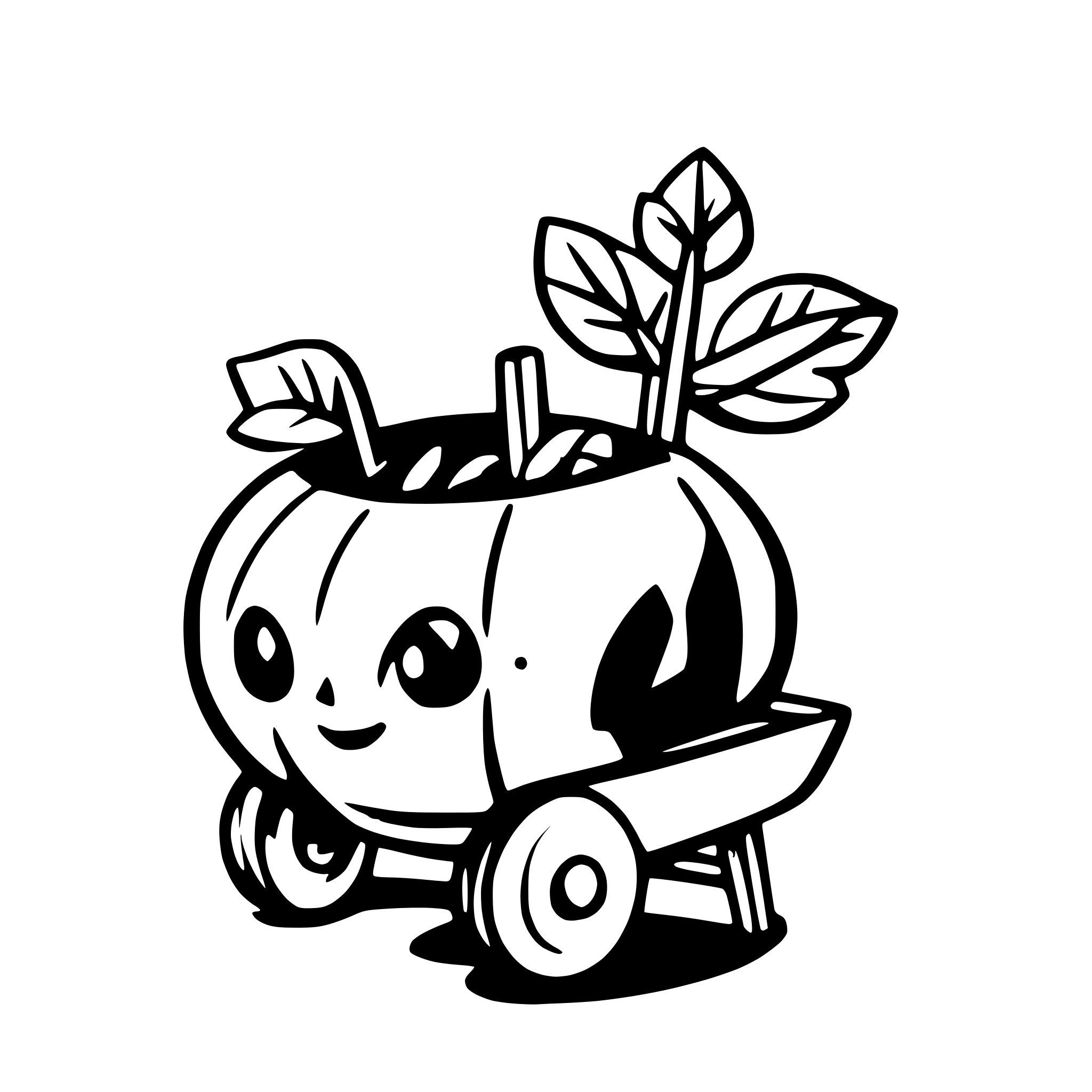 AI-generated SVG of a pumpkin with wheelbarrow