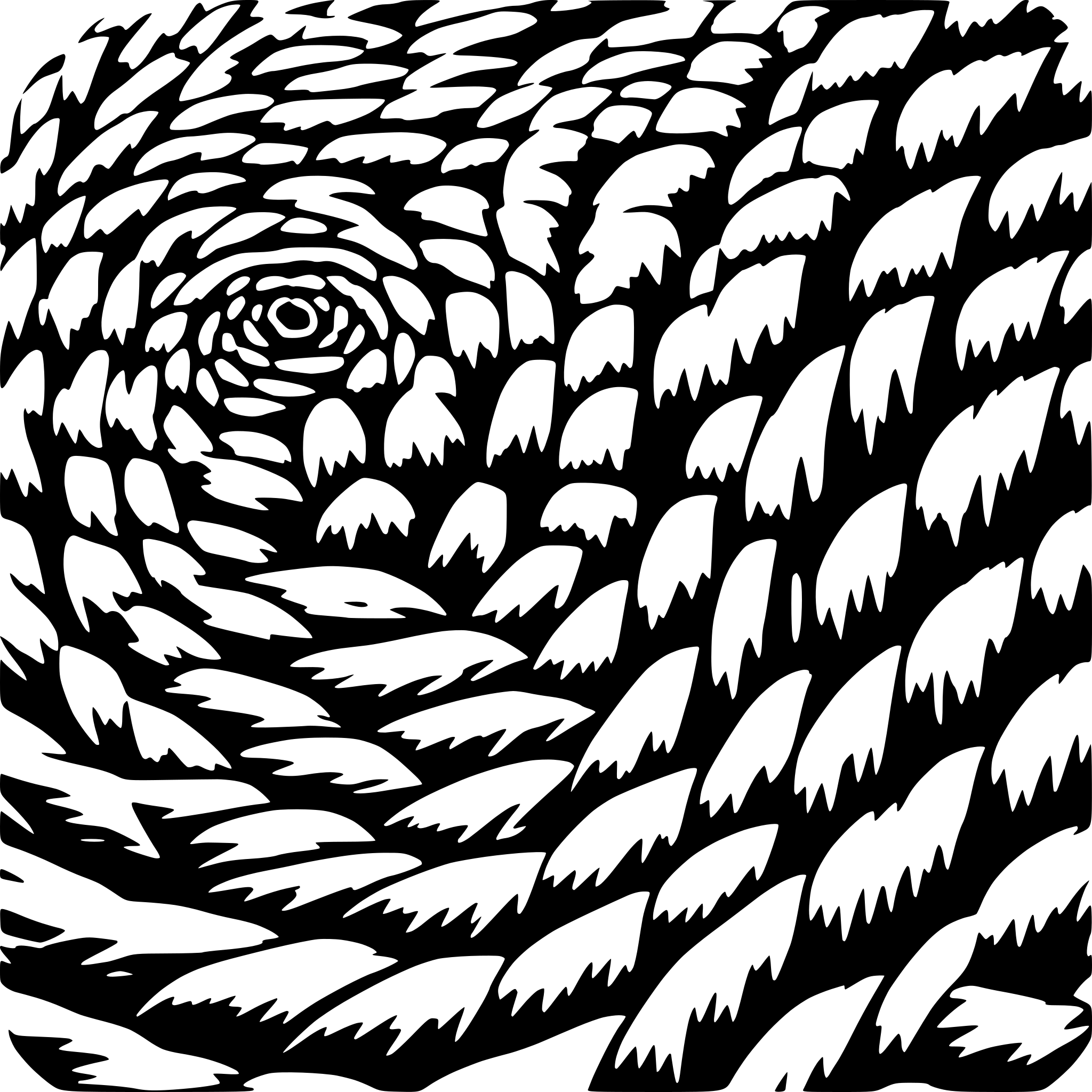 AI-generated SVG of 'coiled brambles, full shape'