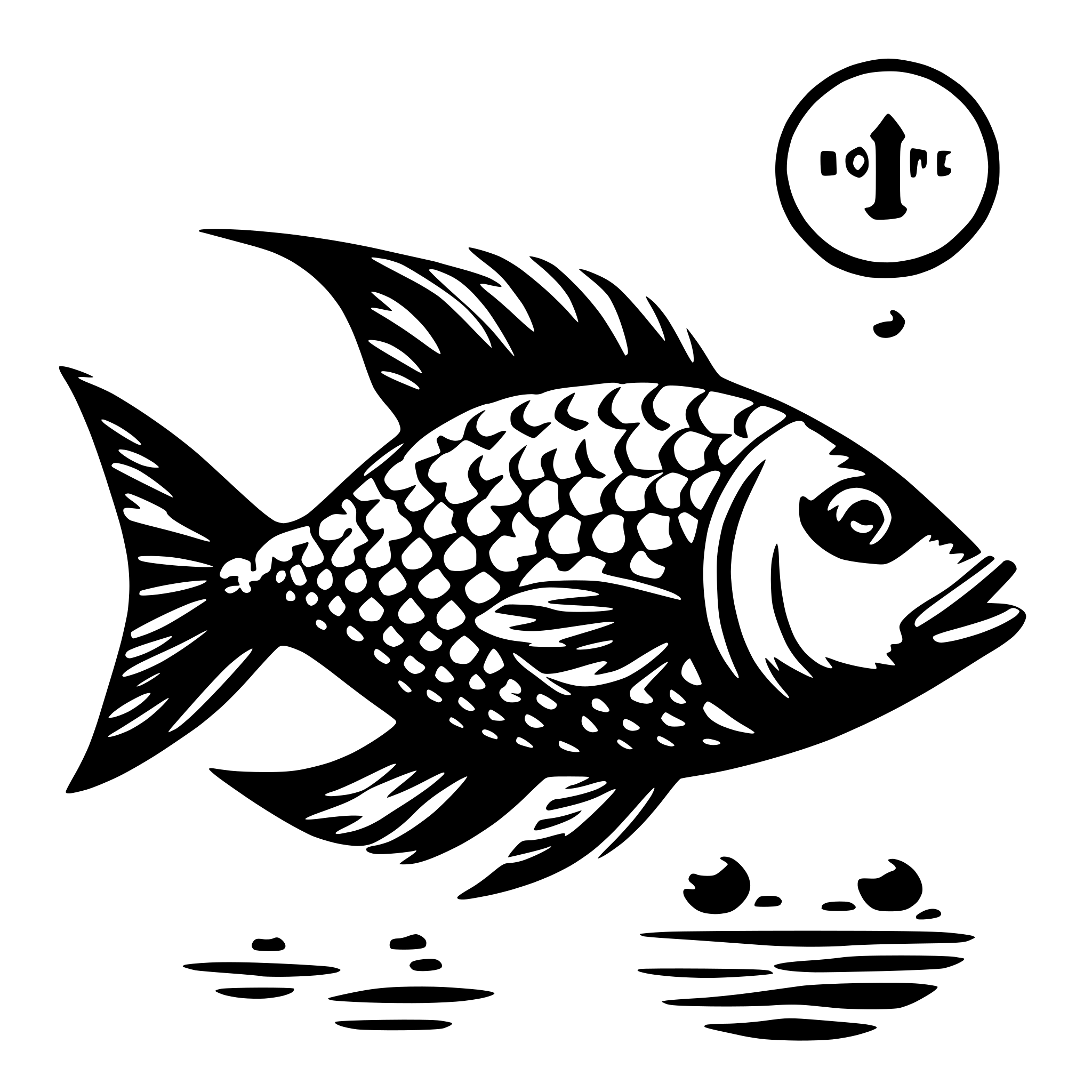 AI-generated SVG of a Fish with scales