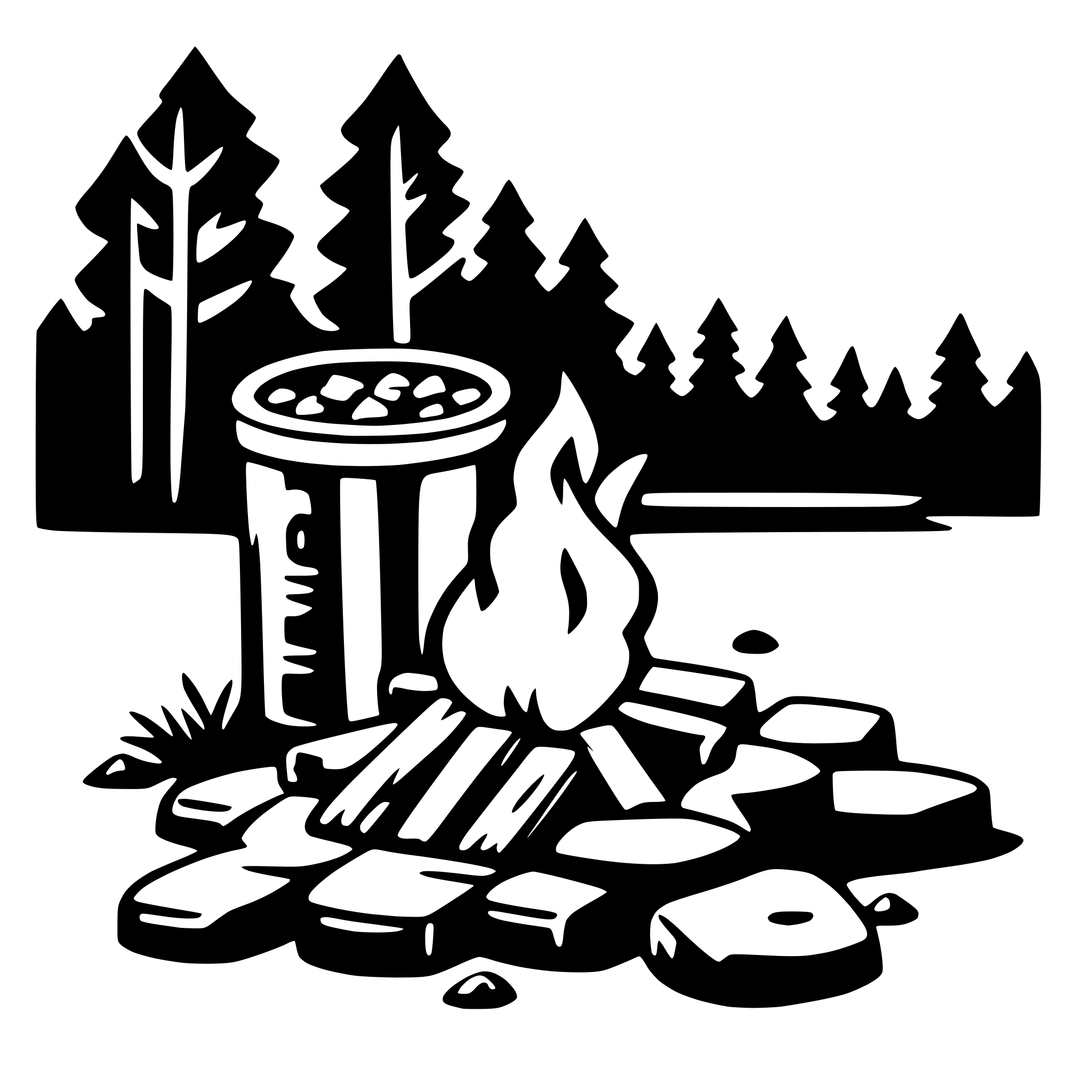 AI-generated SVG of 'campfire'