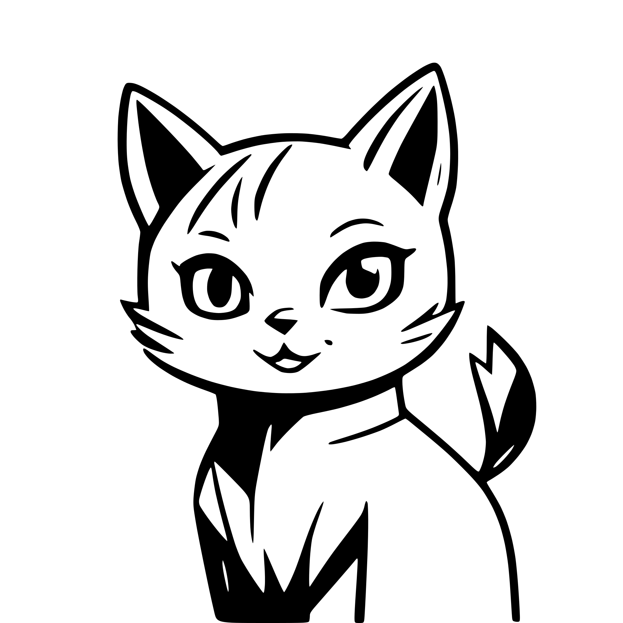 AI-generated SVG of 'cat'