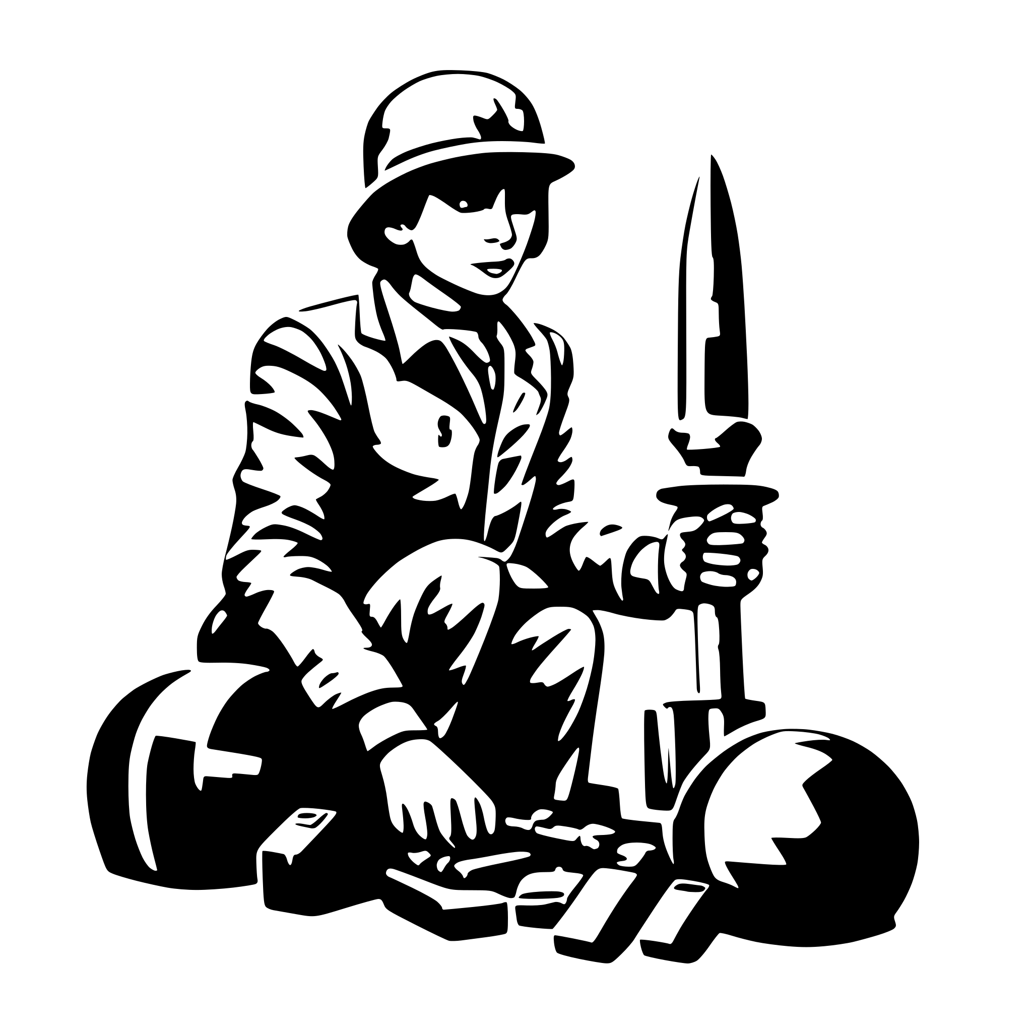AI-generated SVG of 'Quality inspector of bombs'