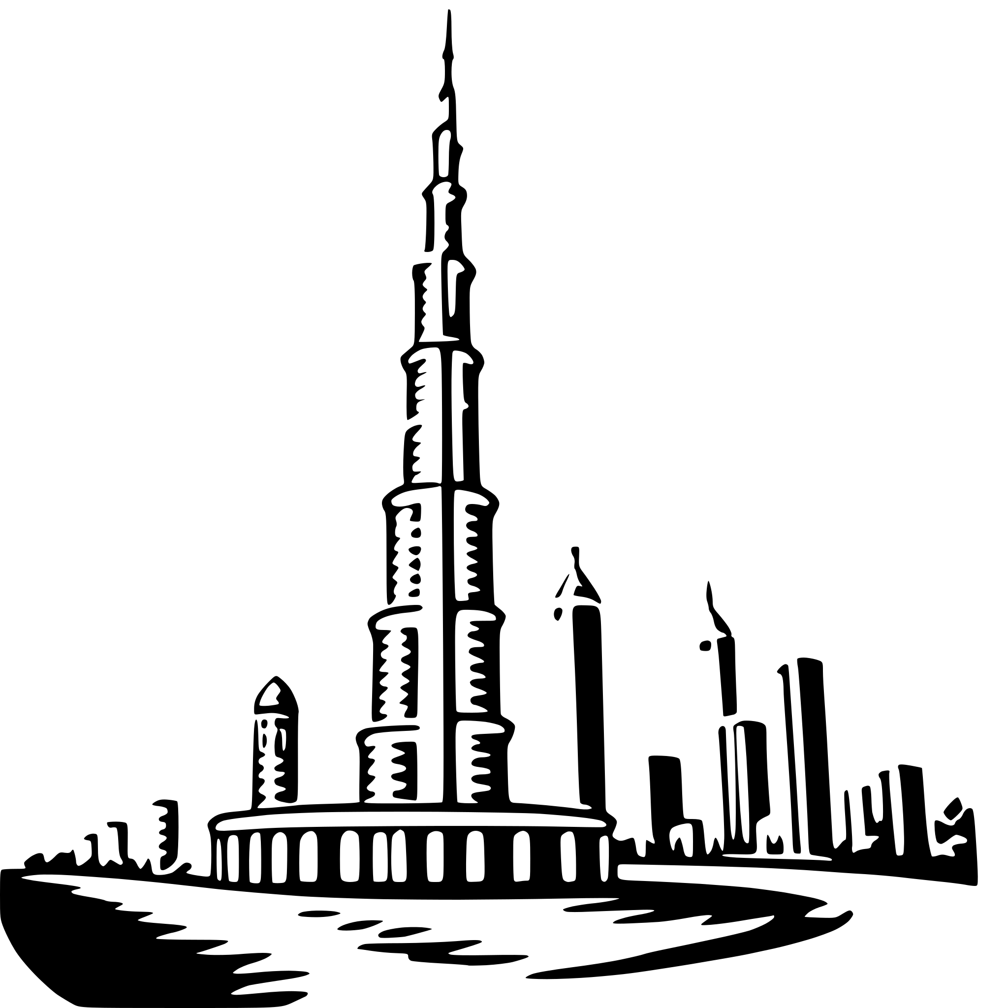 AI-generated SVG of a burj khalifa