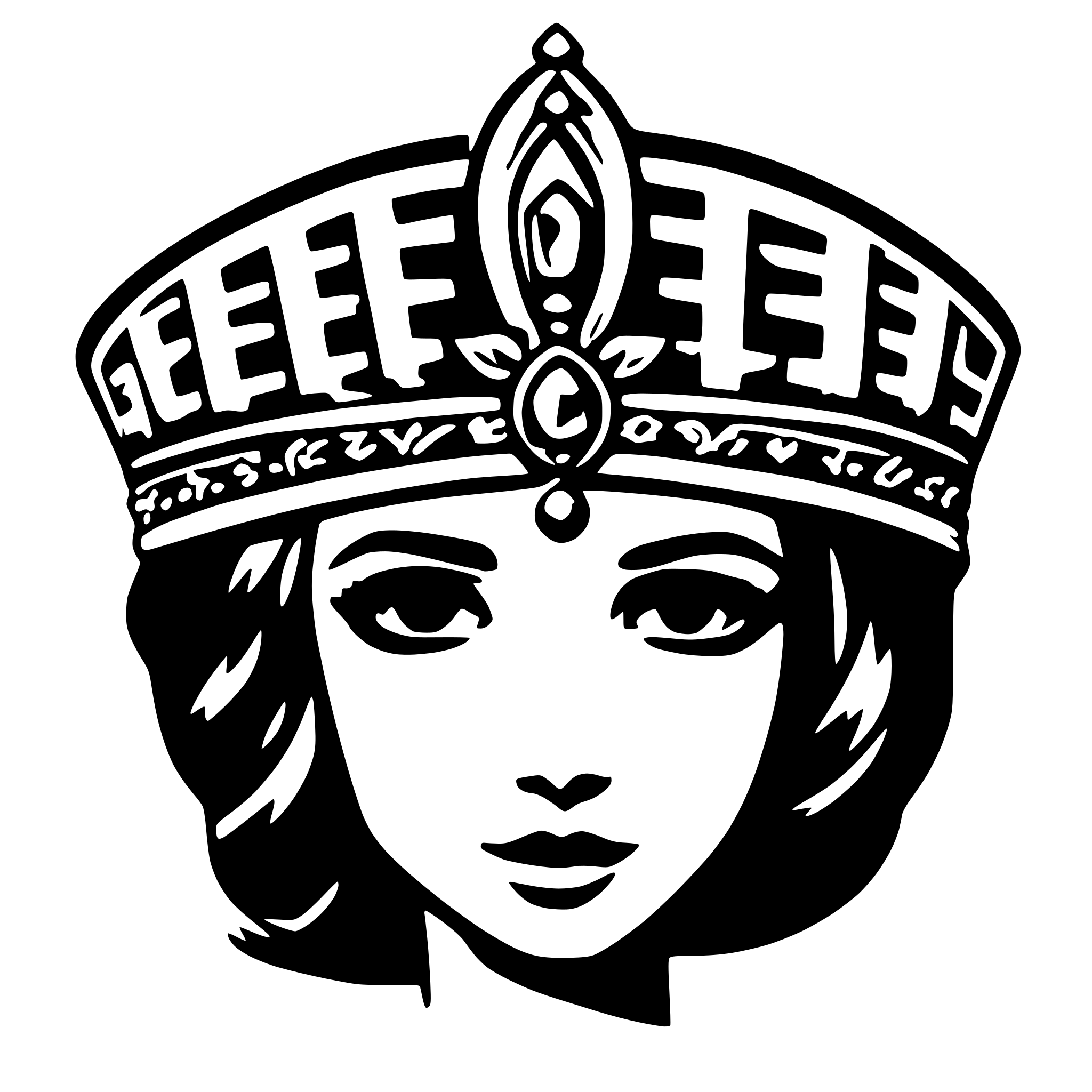 AI-generated SVG of a diadem