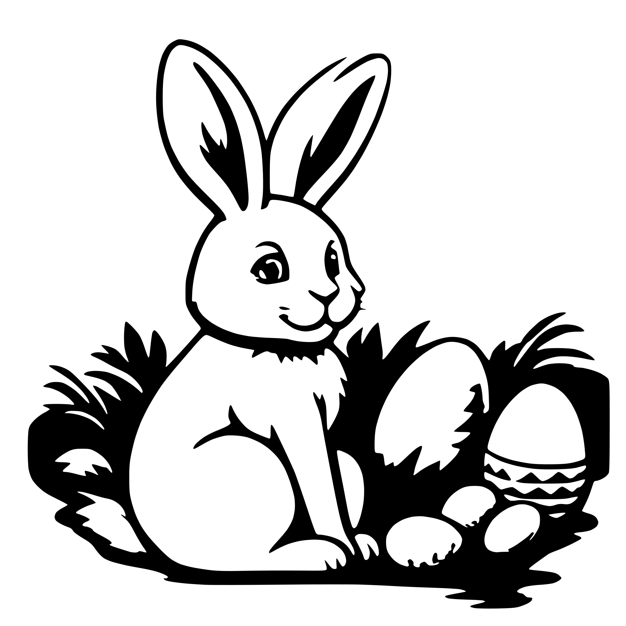 AI-generated SVG of 'Cute Easter bunny'