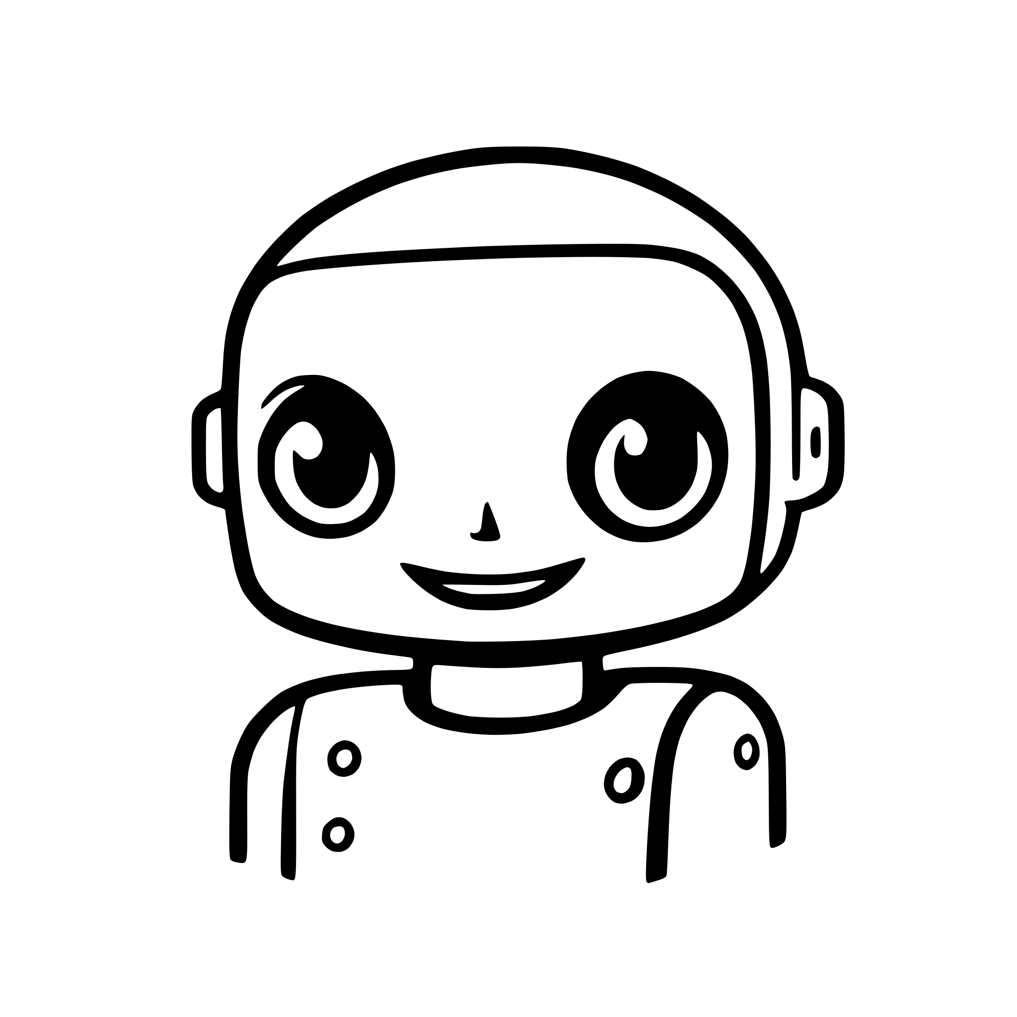 AI-generated SVG of 'simple robot smiling'