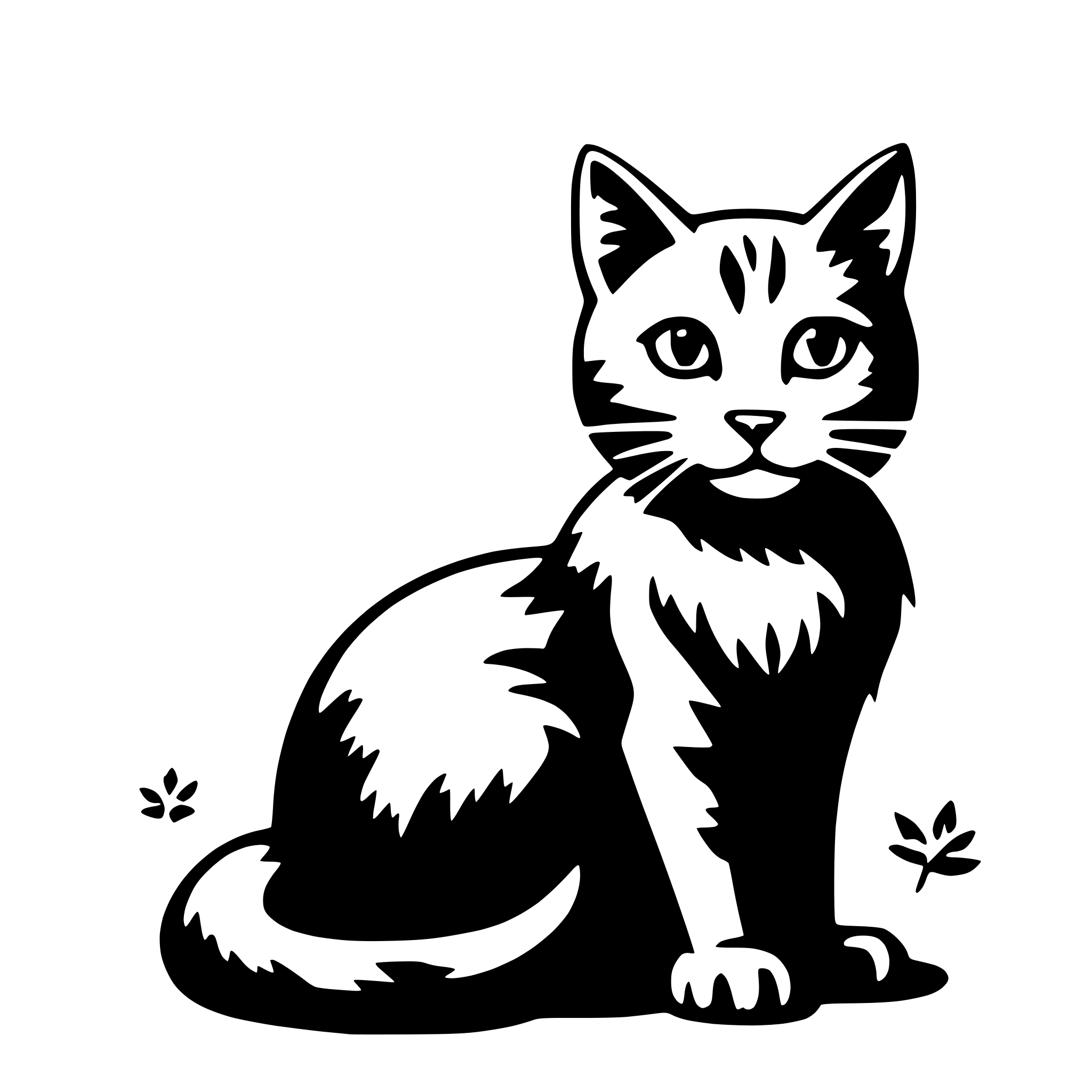 AI-generated SVG of 'cat and moon'