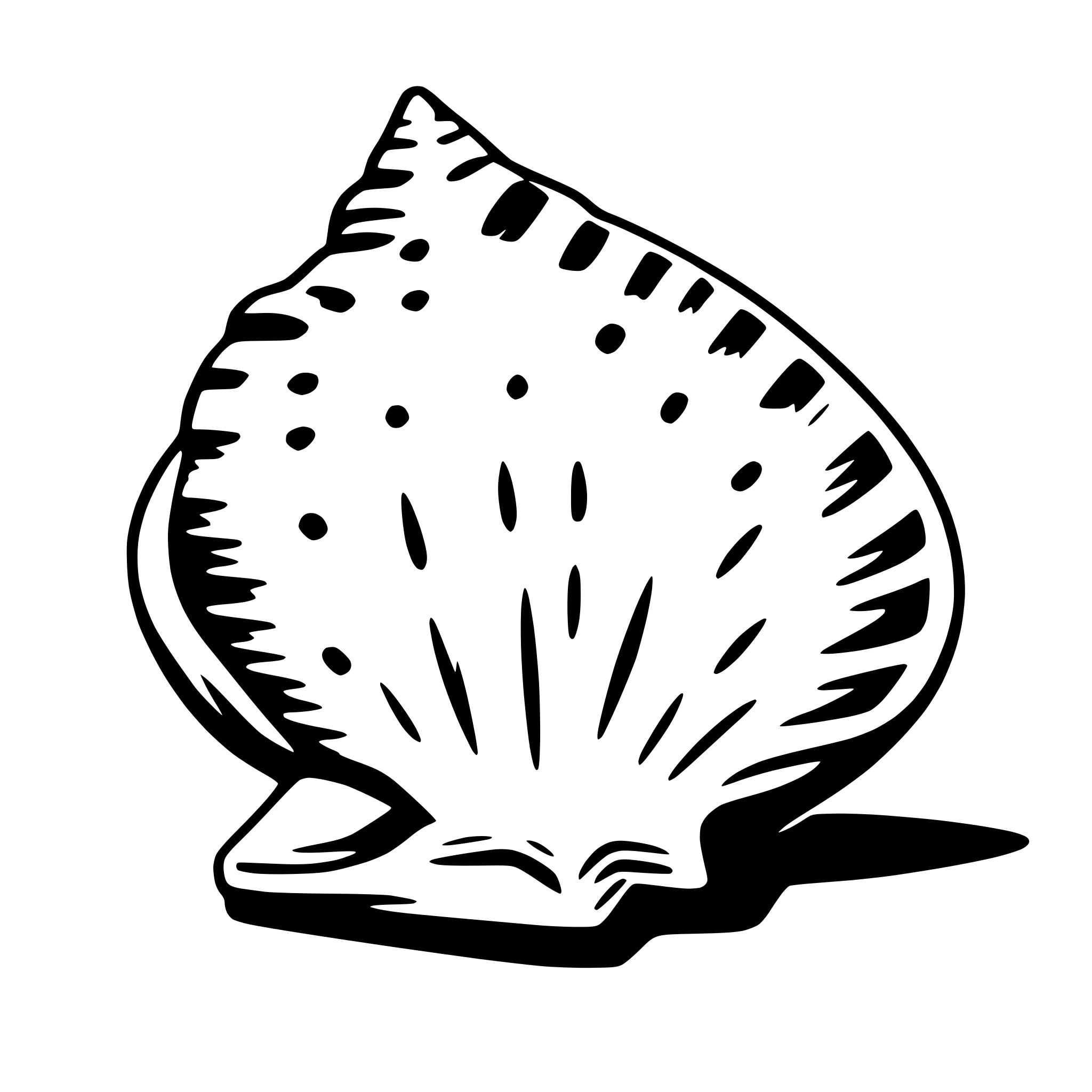 AI-generated SVG of a seashell collection