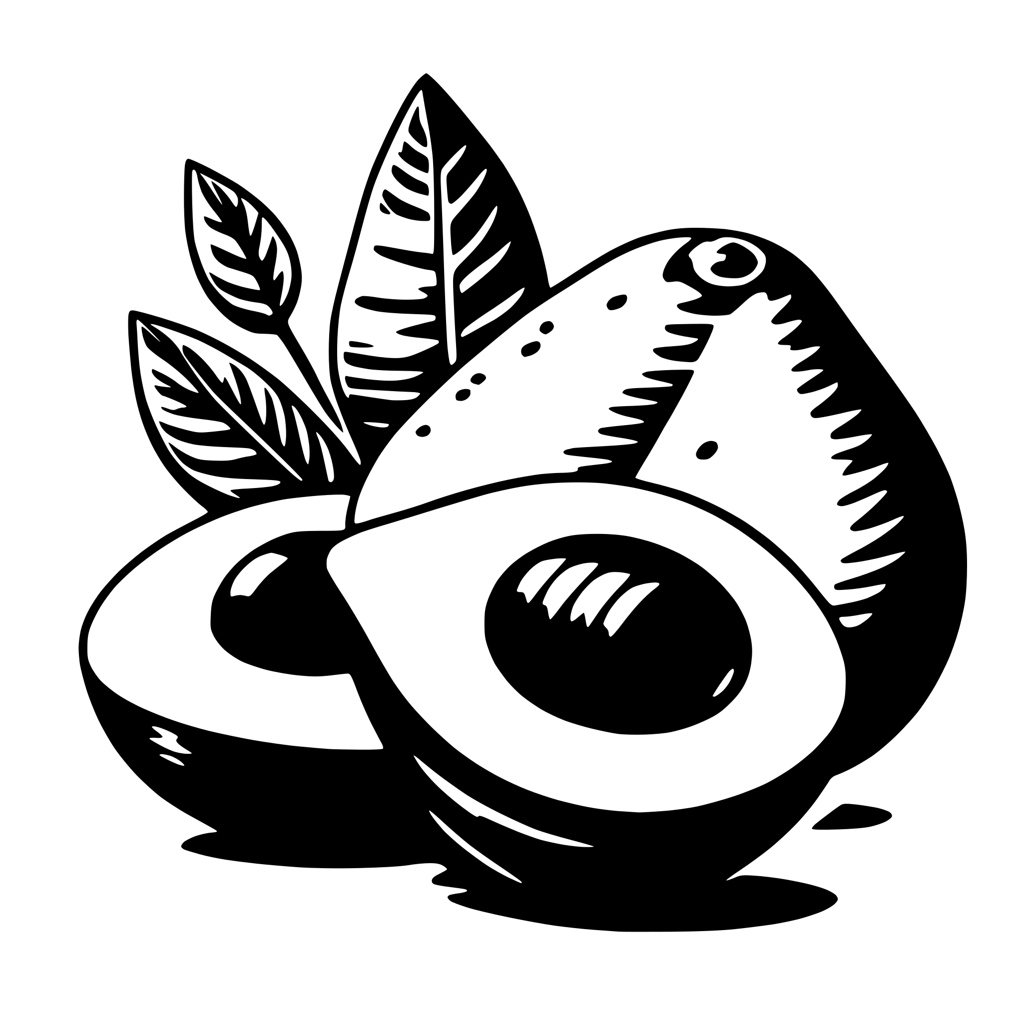 AI-generated SVG of a avocado