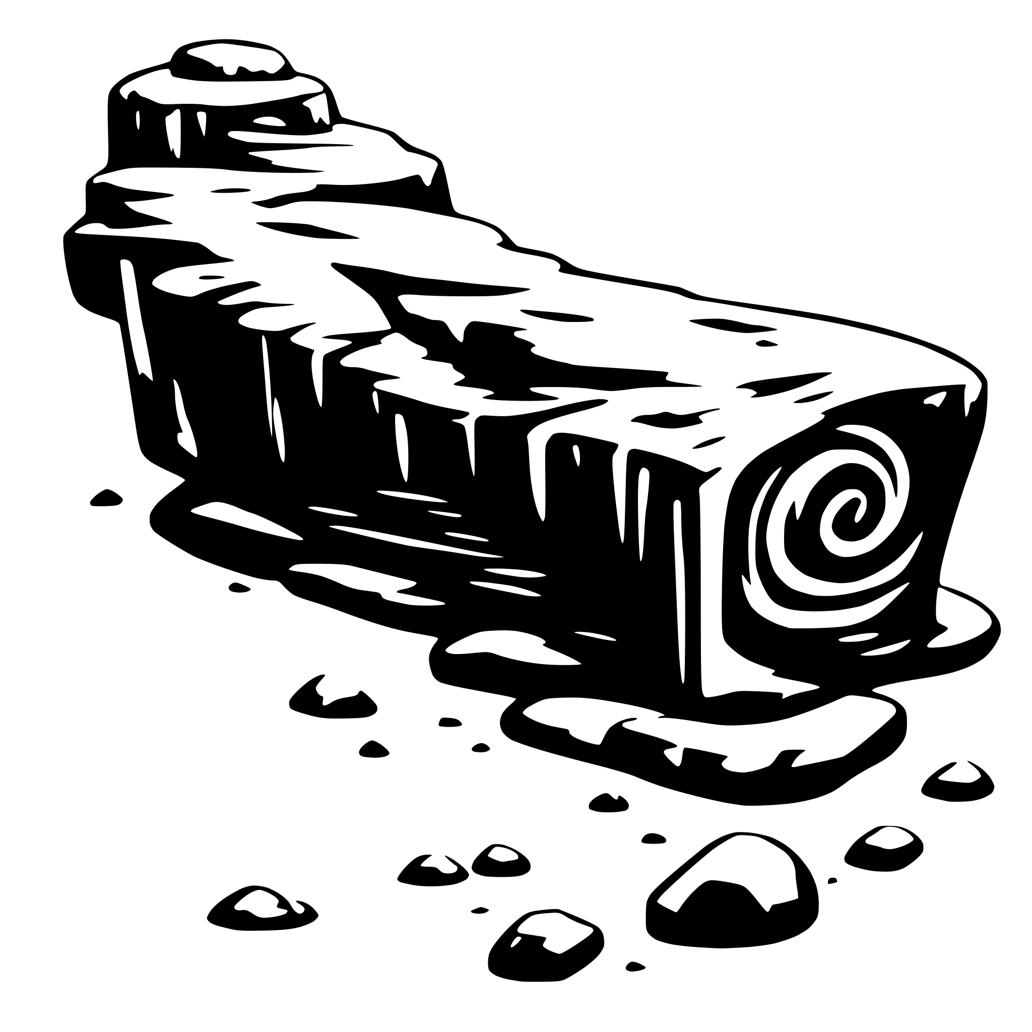 AI-generated SVG of a obsidian scroll, rock-like
