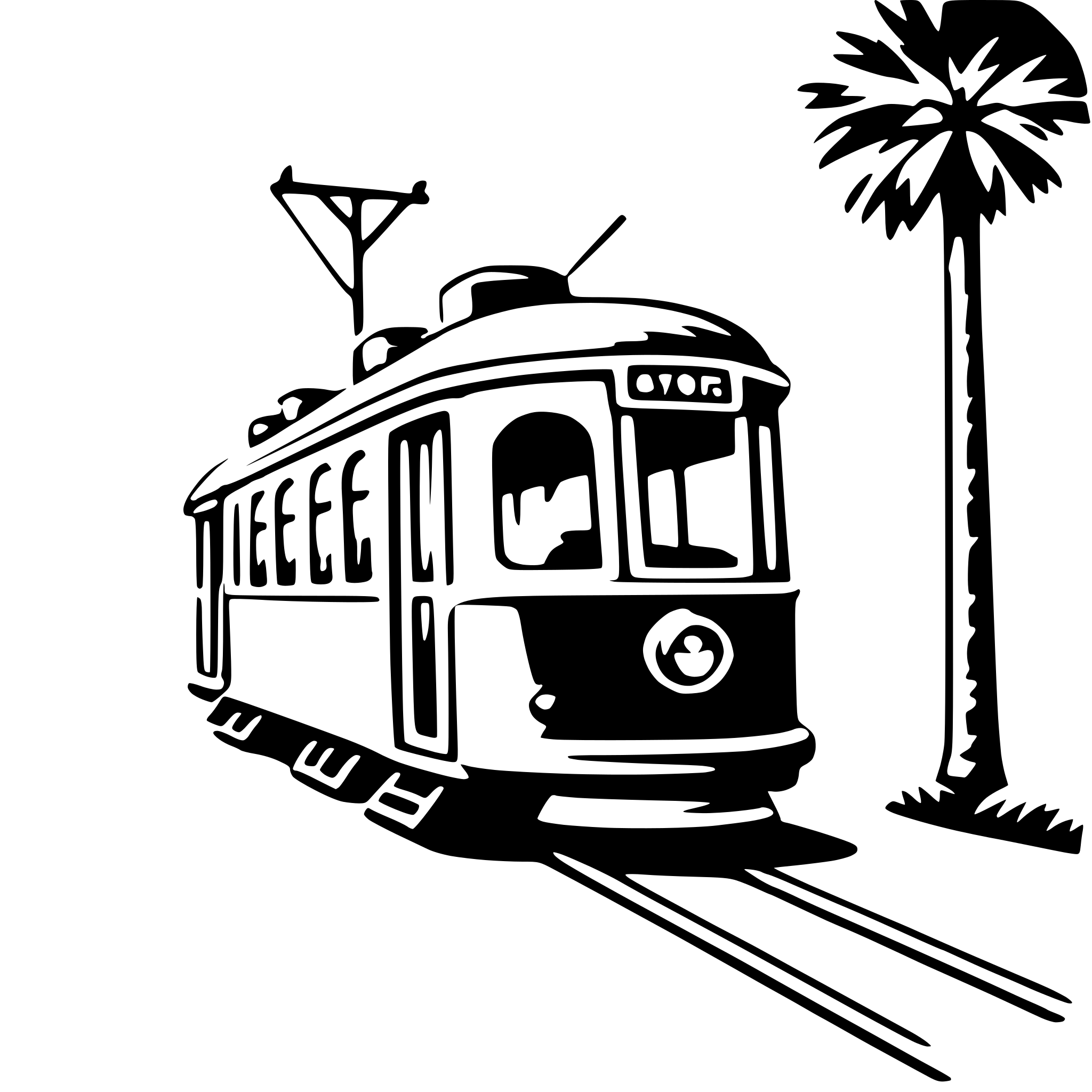 AI-generated SVG of 'tram'