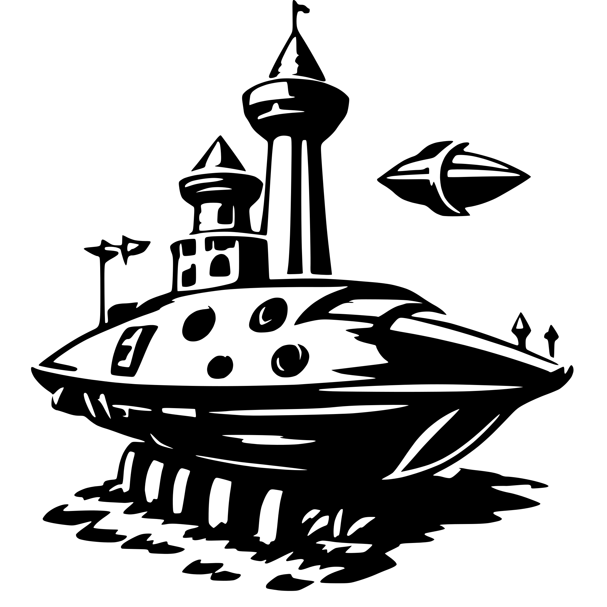 AI-generated SVG of a medieval starship