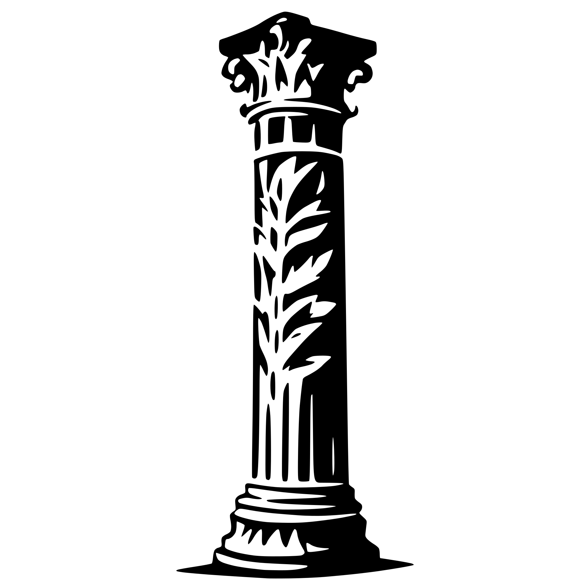 AI-generated SVG of a tall roman column no background