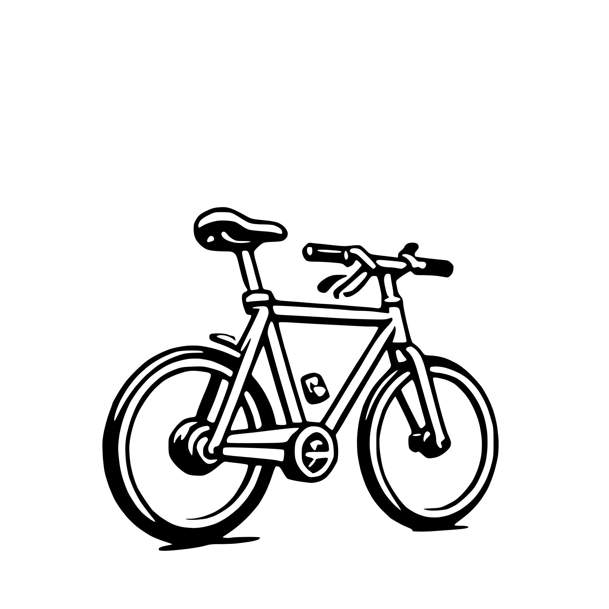 AI-generated SVG of a hybrid bike