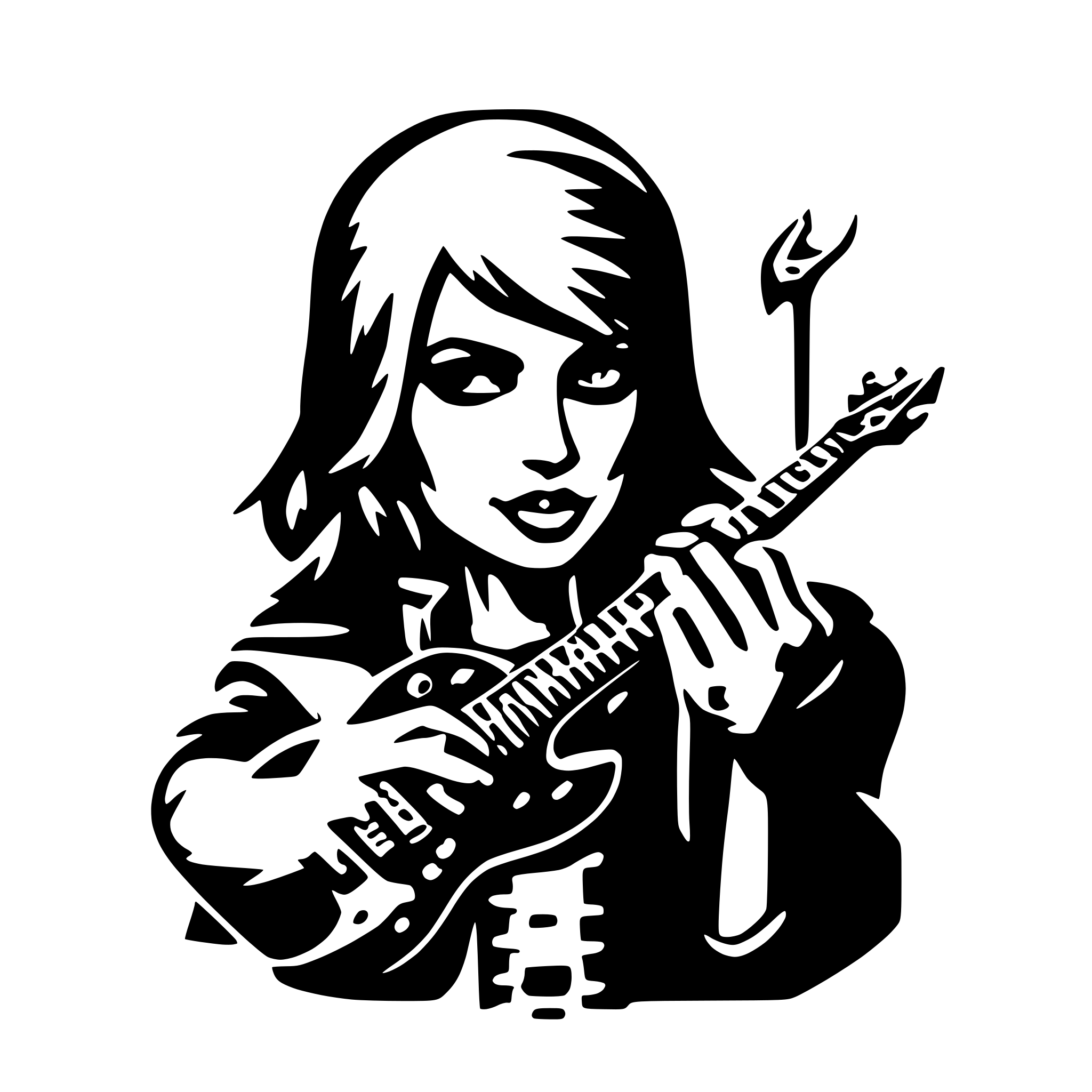 AI-generated SVG of a heavy metal music