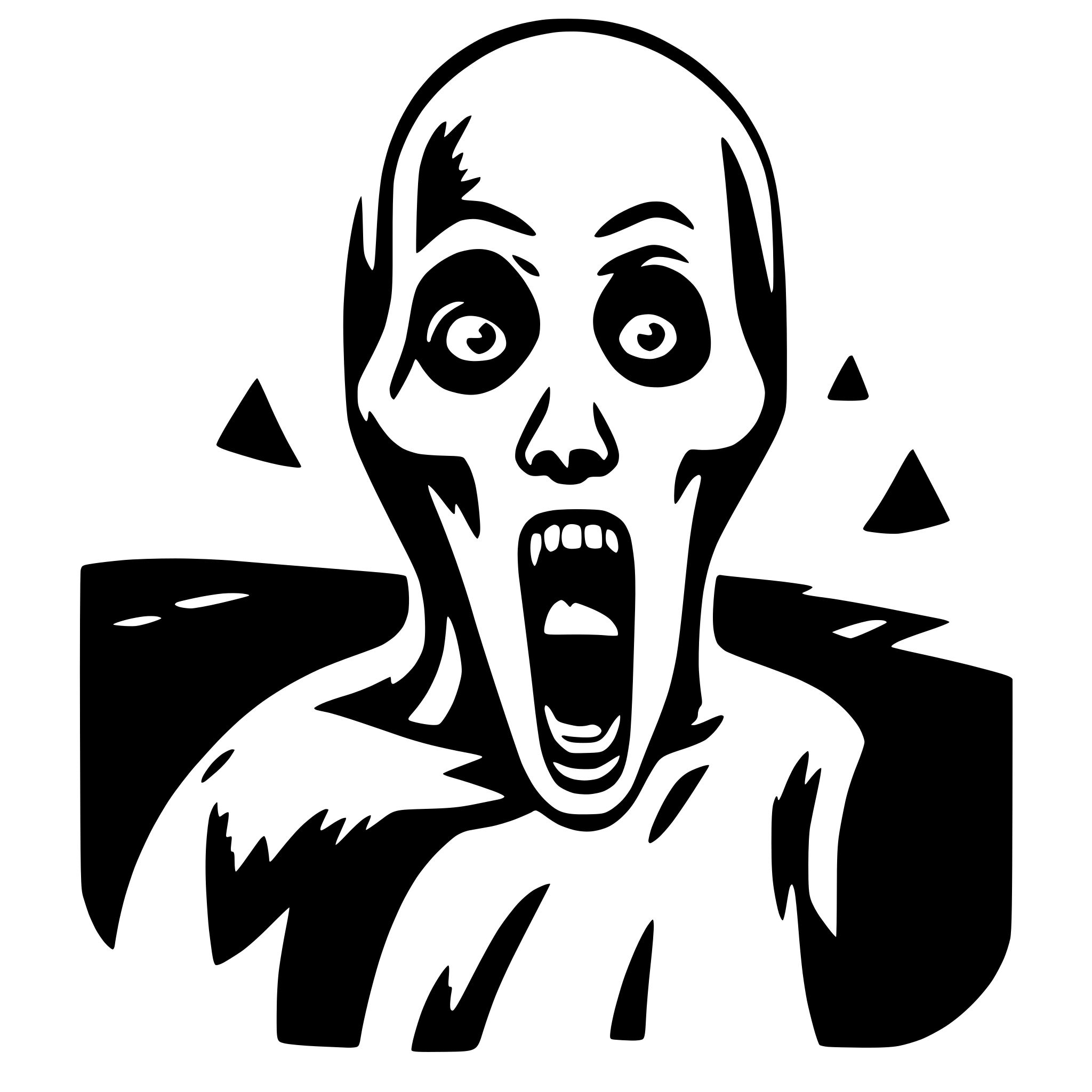 AI-generated SVG of 'scream'
