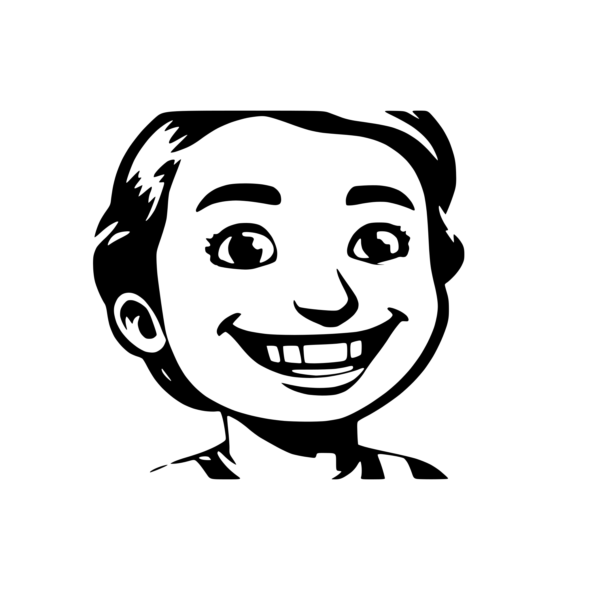 AI-generated SVG of a happy person