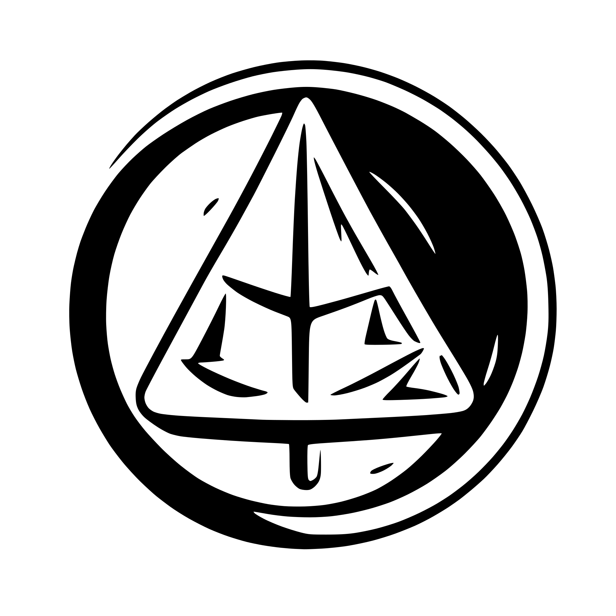 AI-generated SVG of a philosopher's stone logo with a circle a square and triangle
