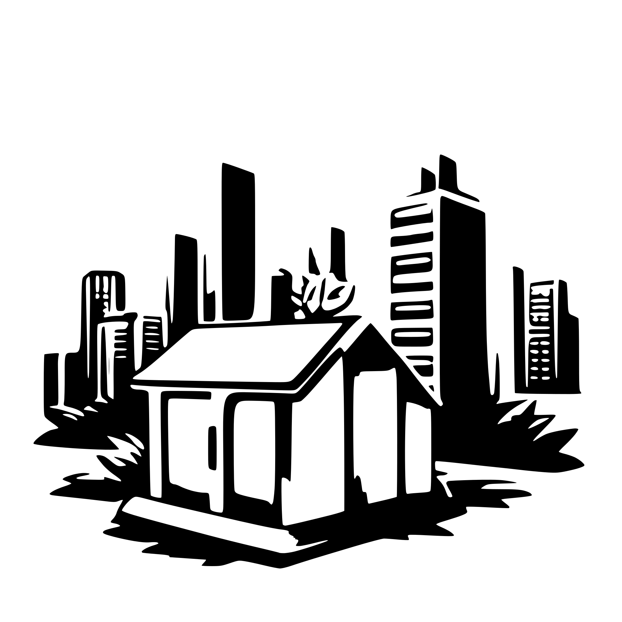 AI-generated SVG of 'Investment Bank in white'