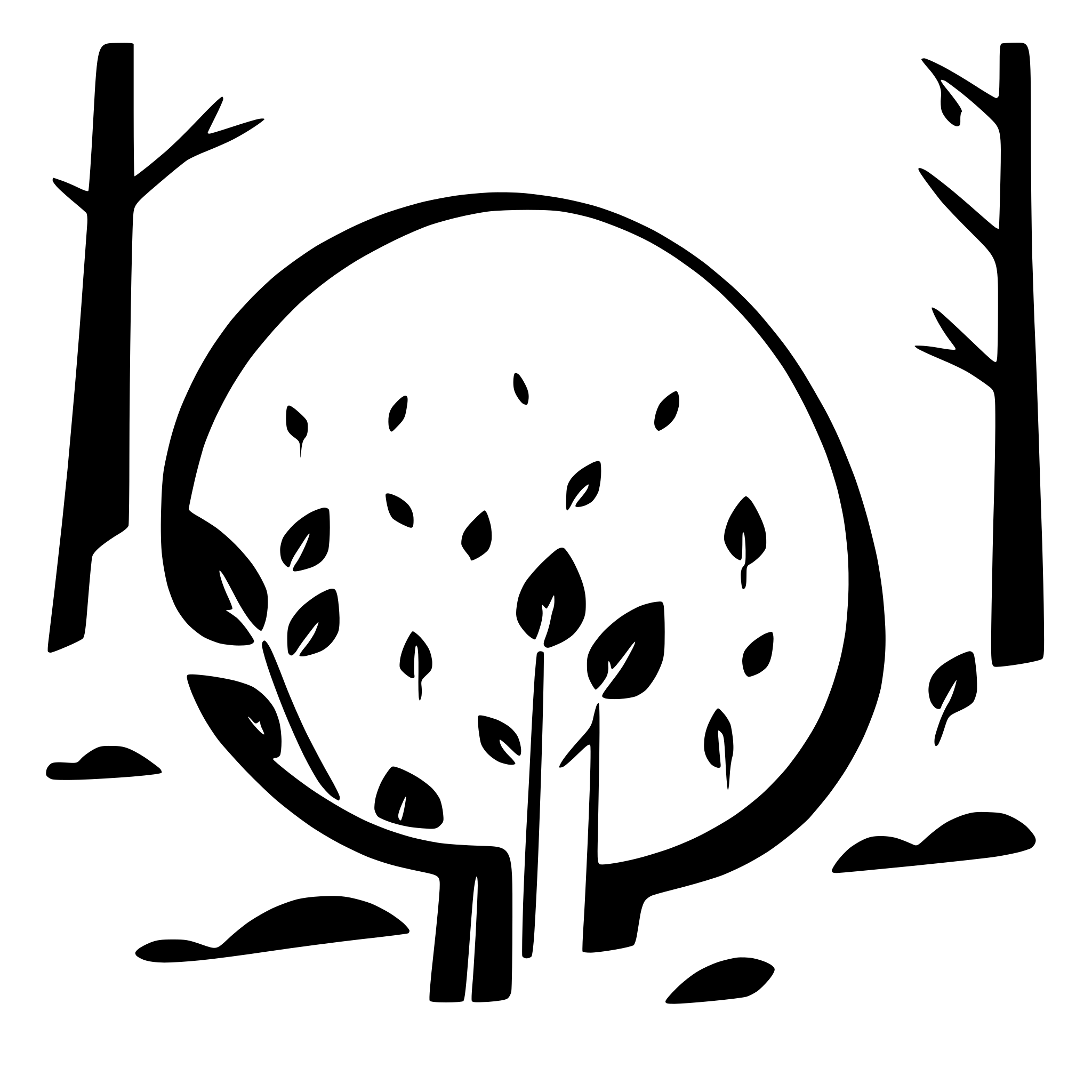 AI-generated SVG of a fireflies in a dark forest