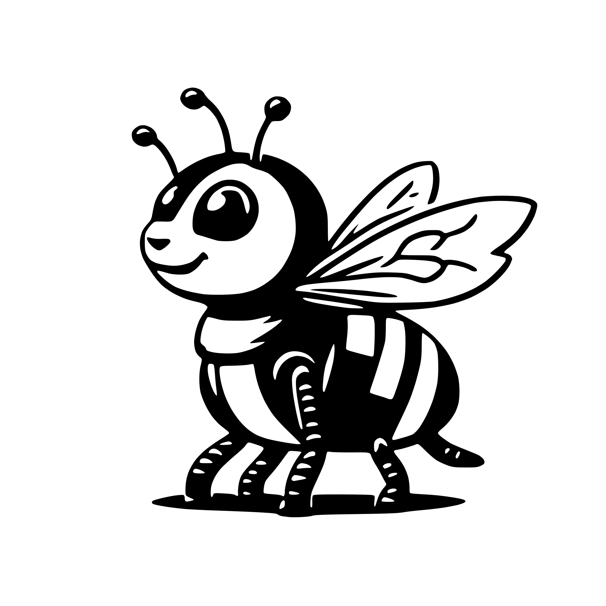 AI-generated SVG of a cute bee