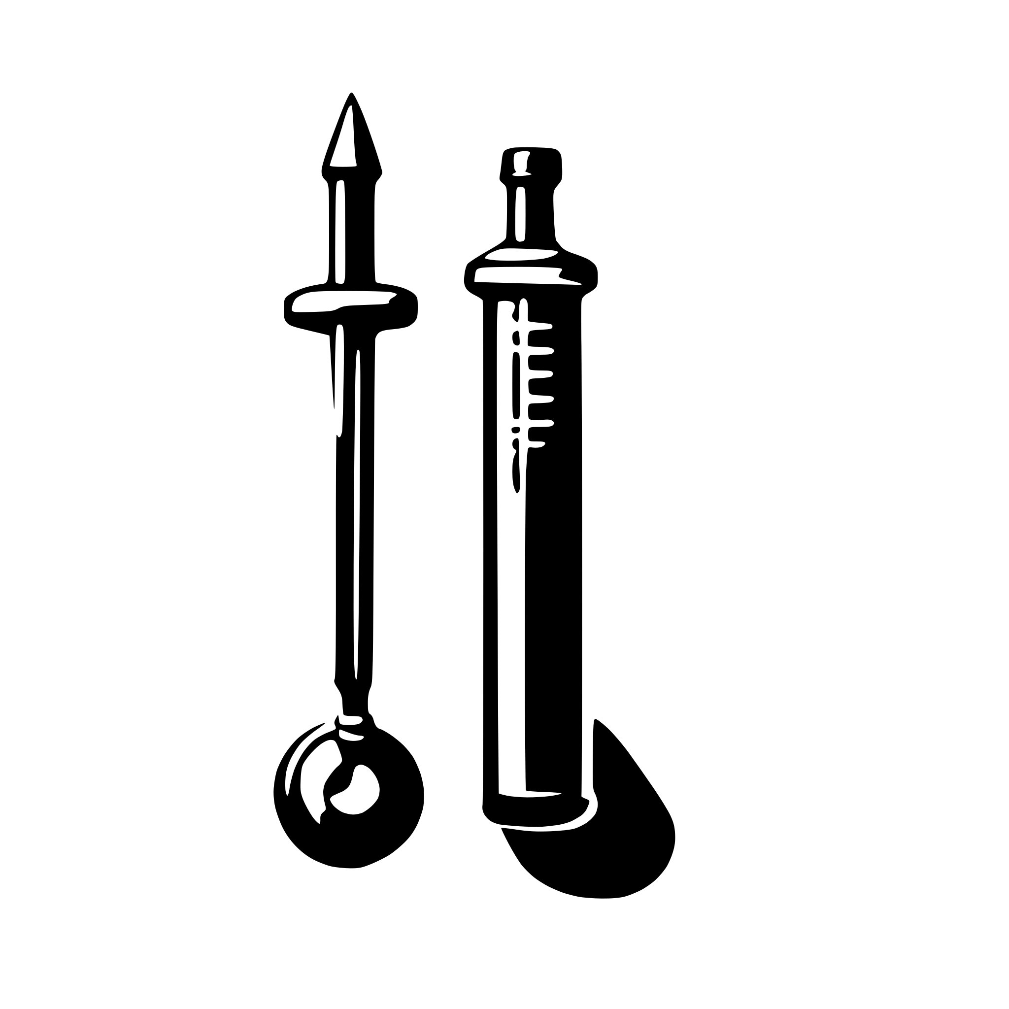 AI-generated SVG of 'syringe with tube'