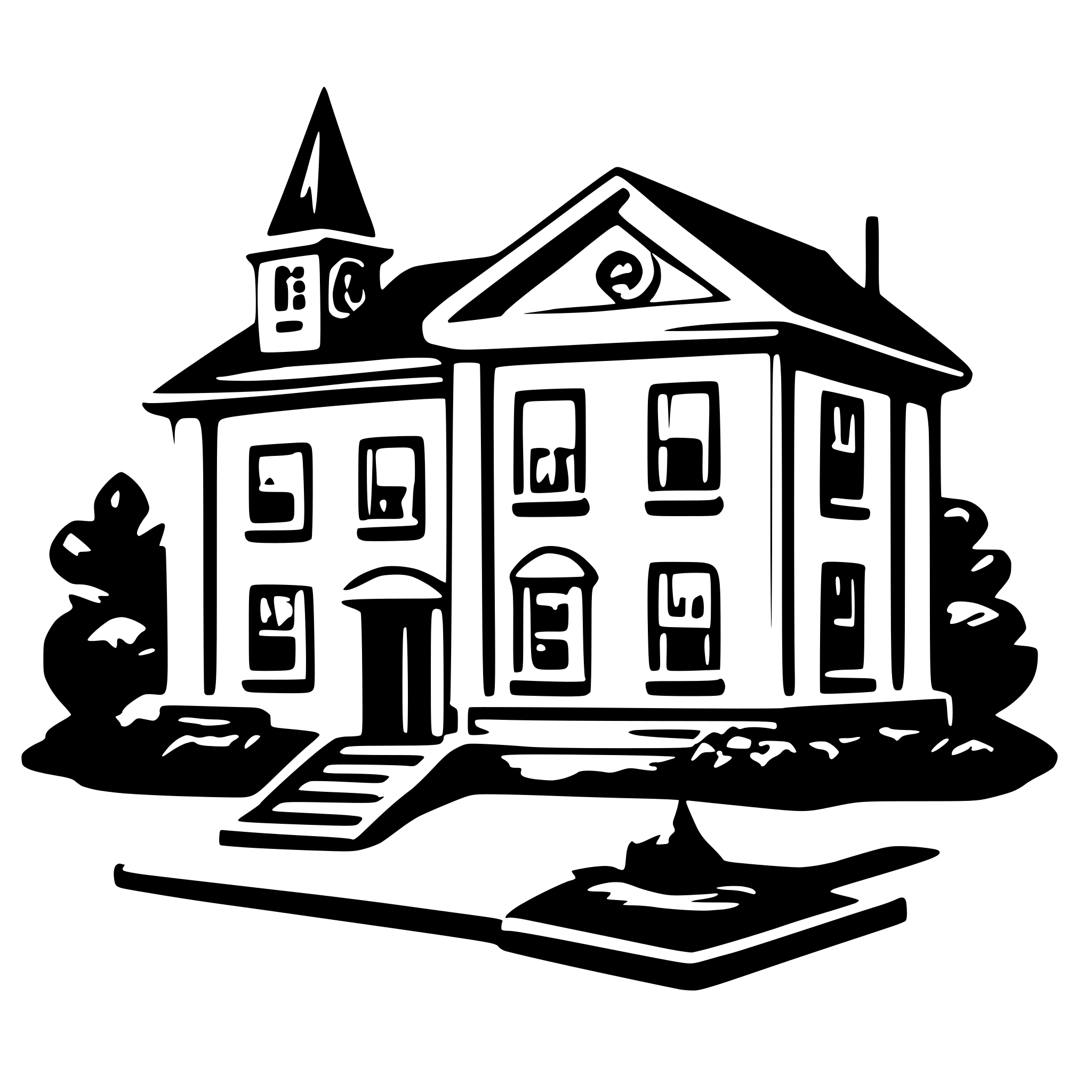 AI-generated SVG of a school