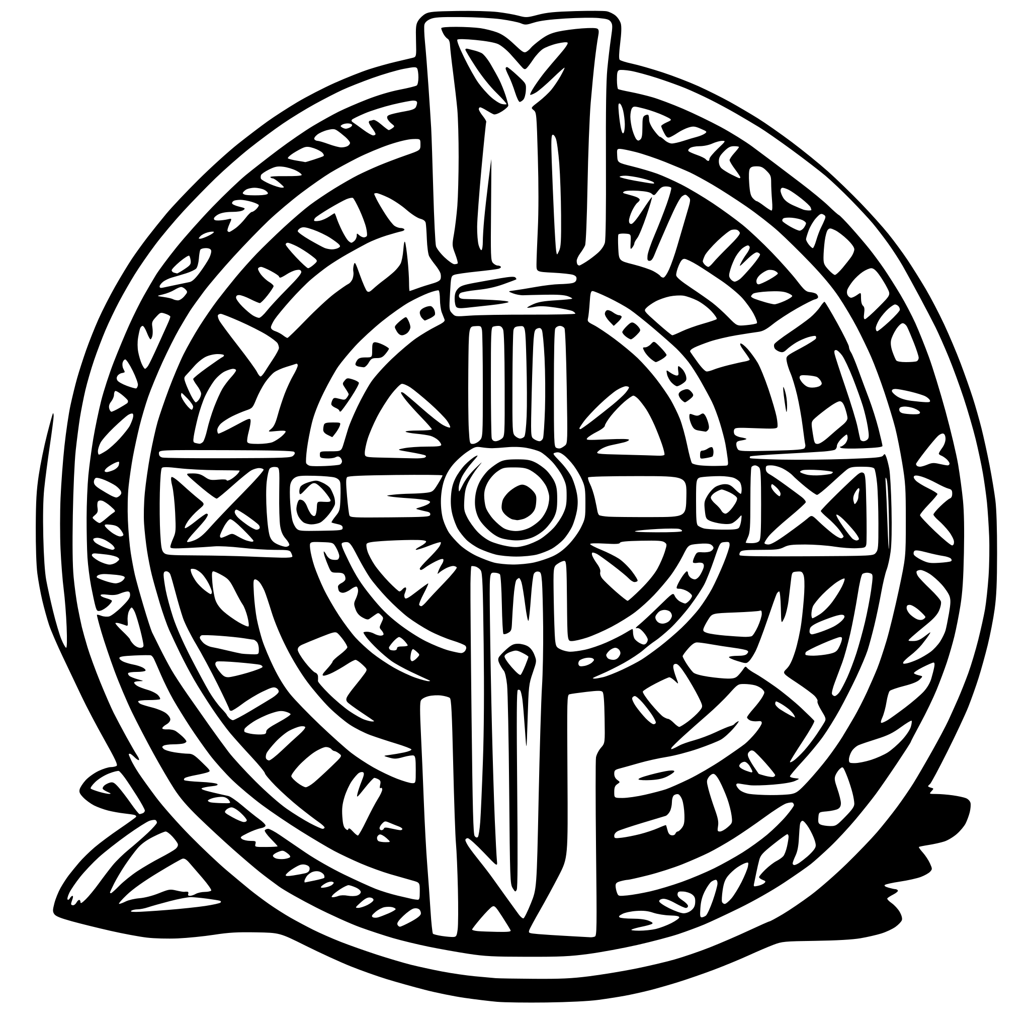 AI-generated SVG of 'viking symbols'