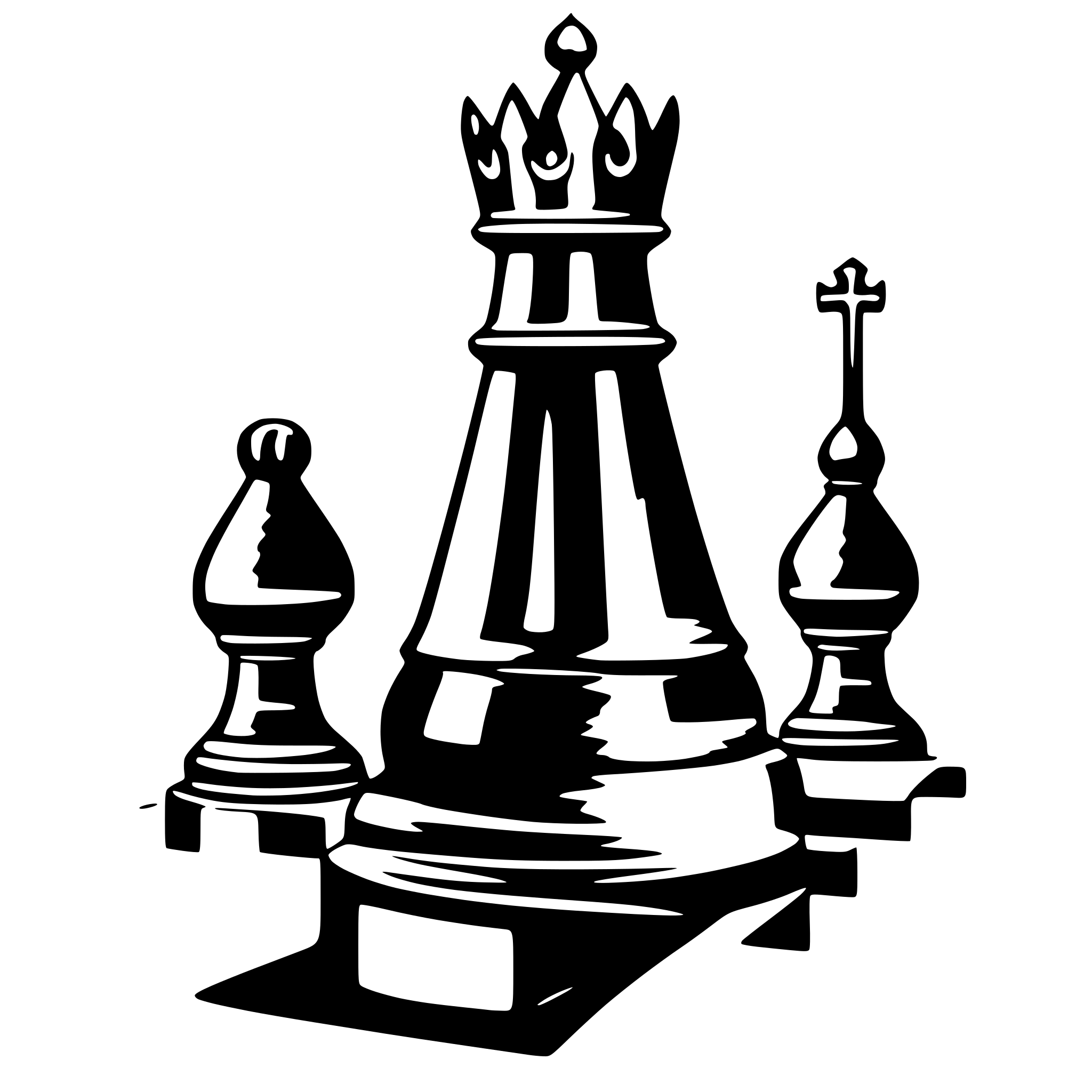 AI-generated SVG of 'achess pawn with aking crown'