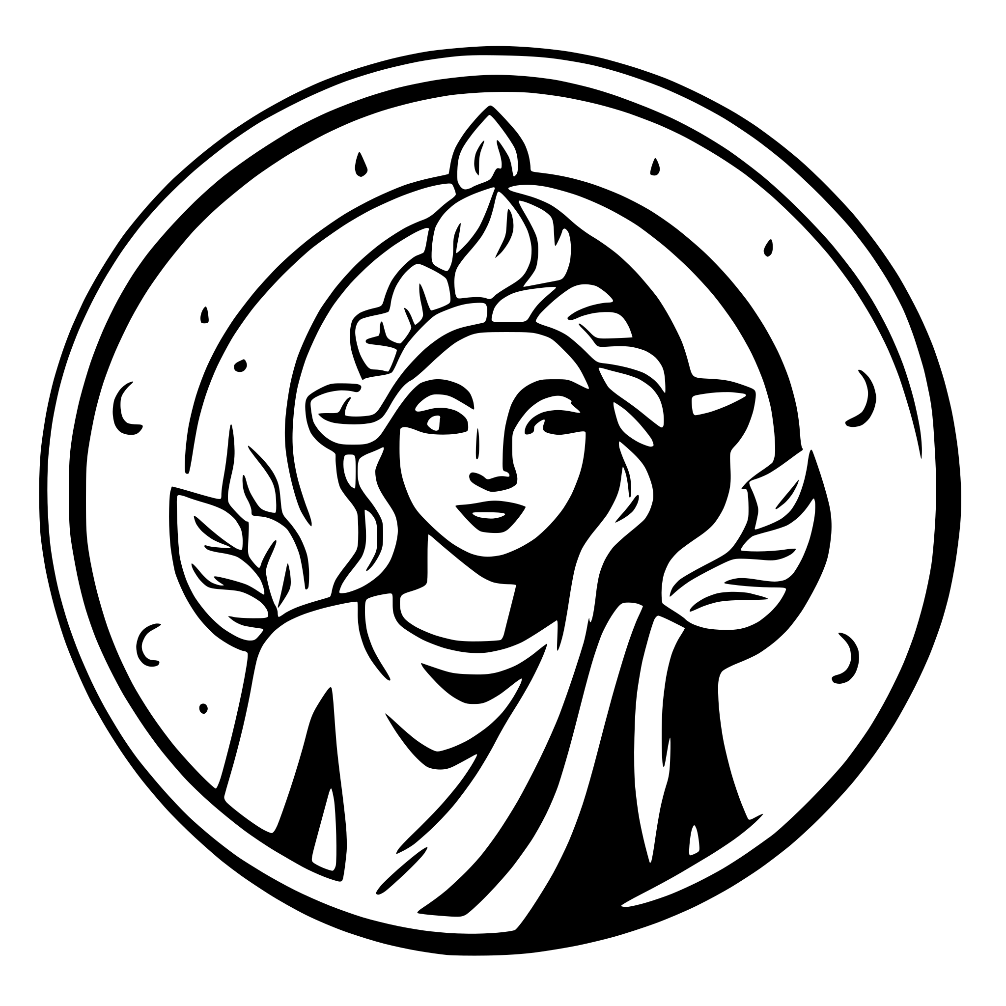 AI-generated SVG of '6 arms god'