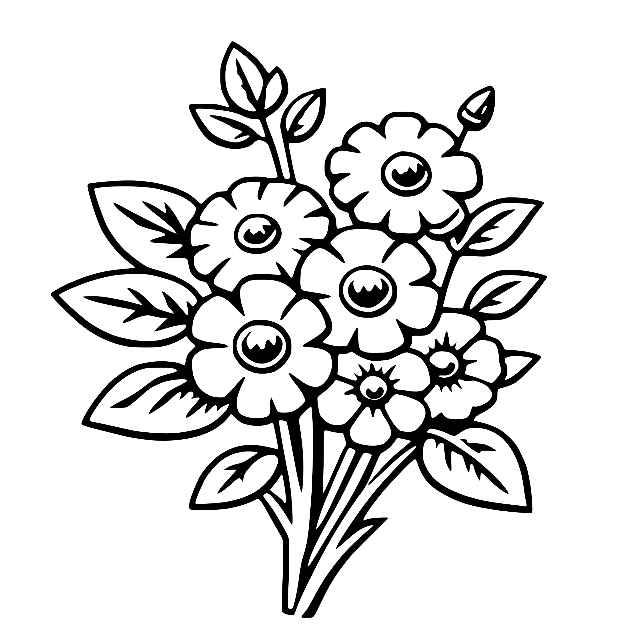 AI-generated SVG of a flower bouquet