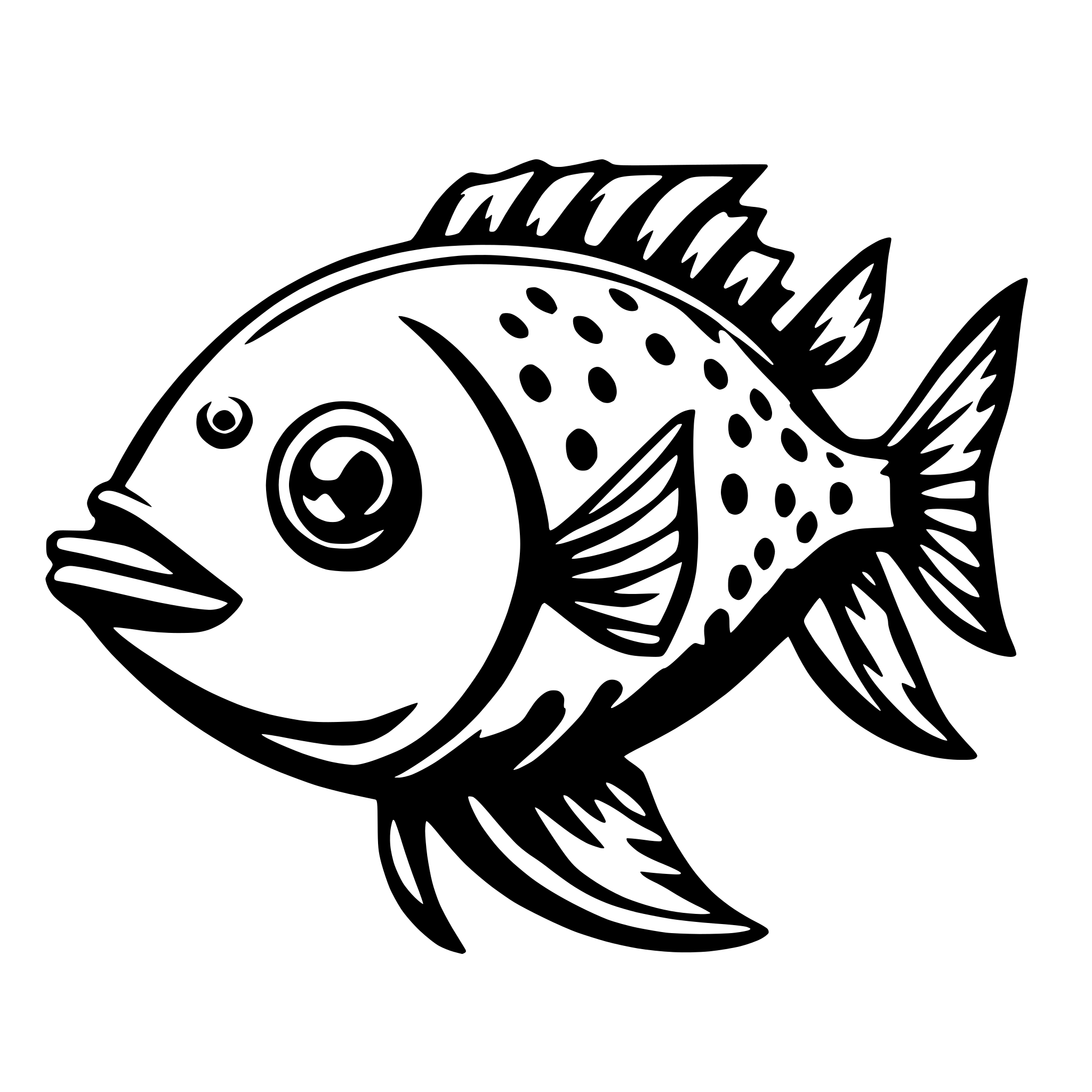 AI-generated SVG of a fish