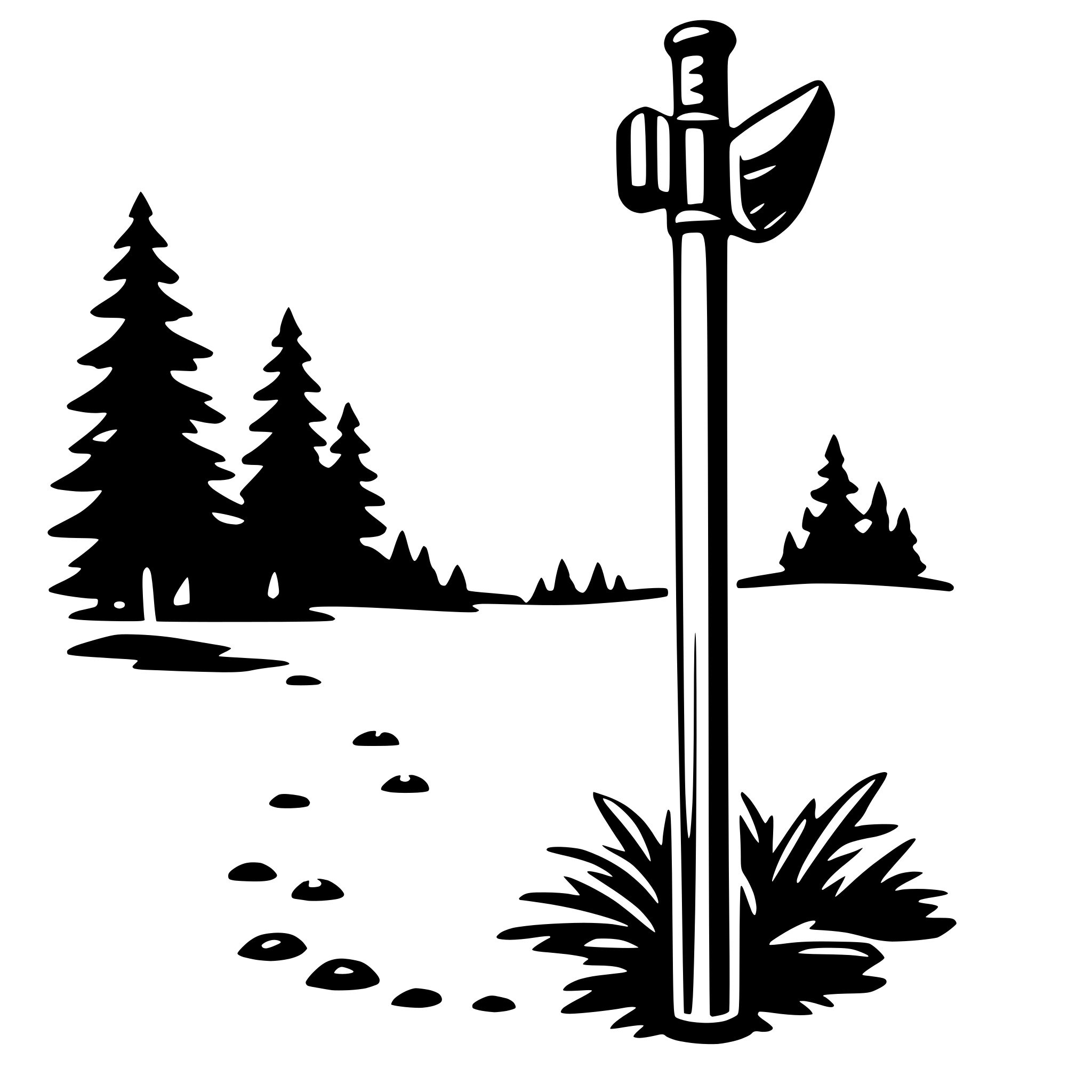 AI-generated SVG of 'hiking stick'