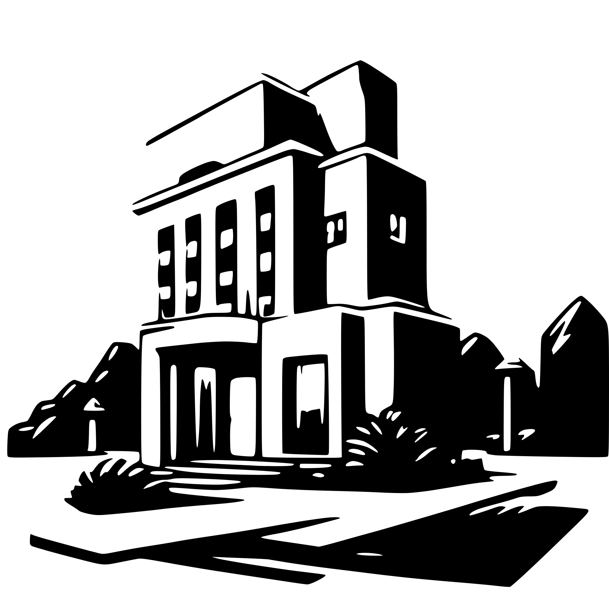 AI-generated SVG of a ico about arquitecture software minimalist