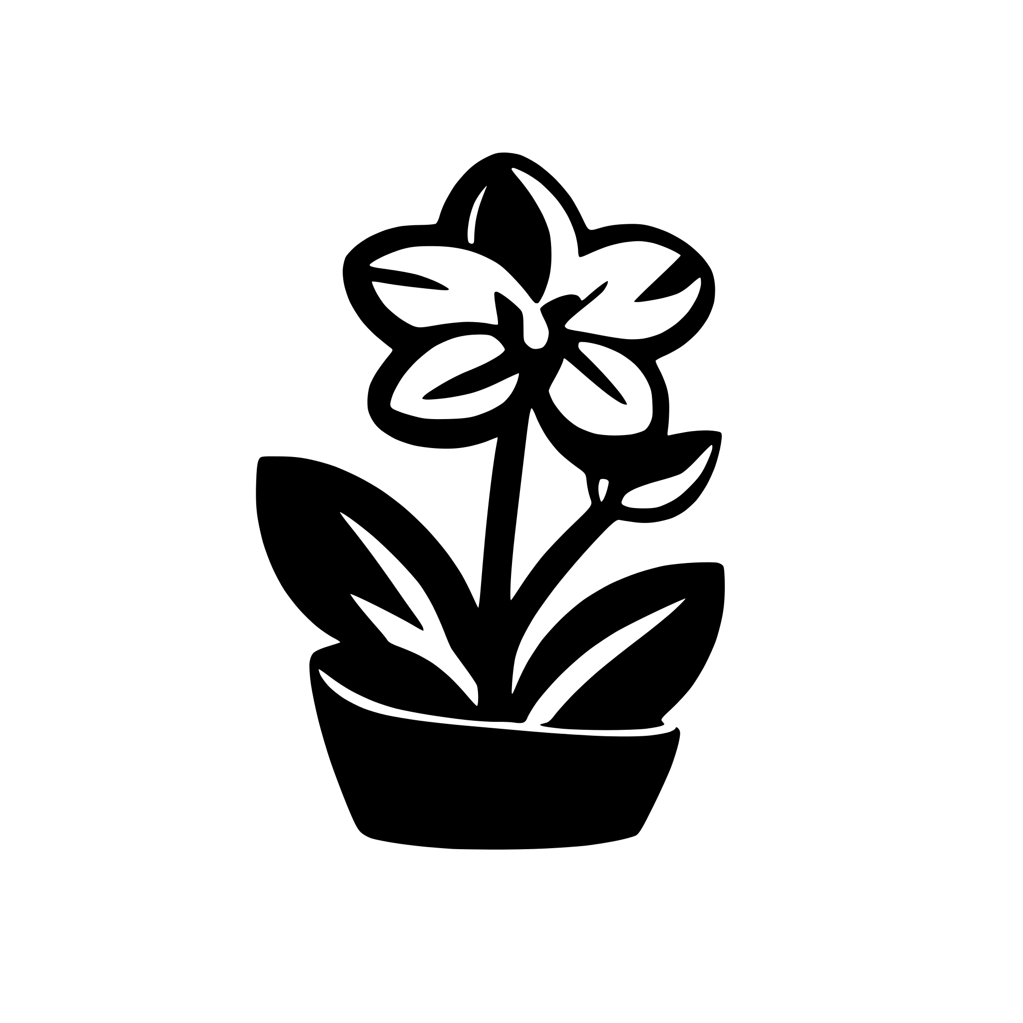 AI-generated SVG of 'orchid flower silhouette icon'