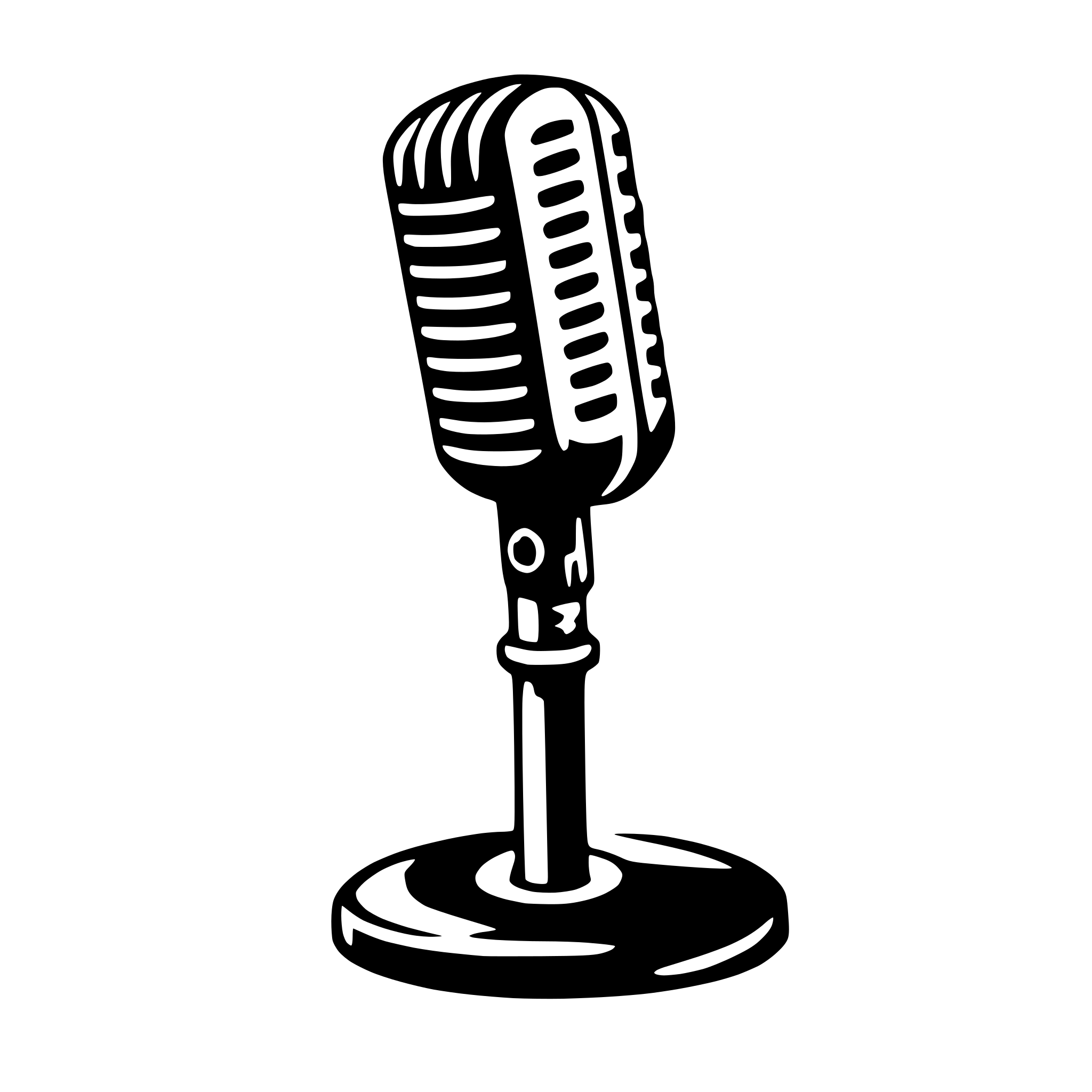 AI-generated SVG of 'microphone'