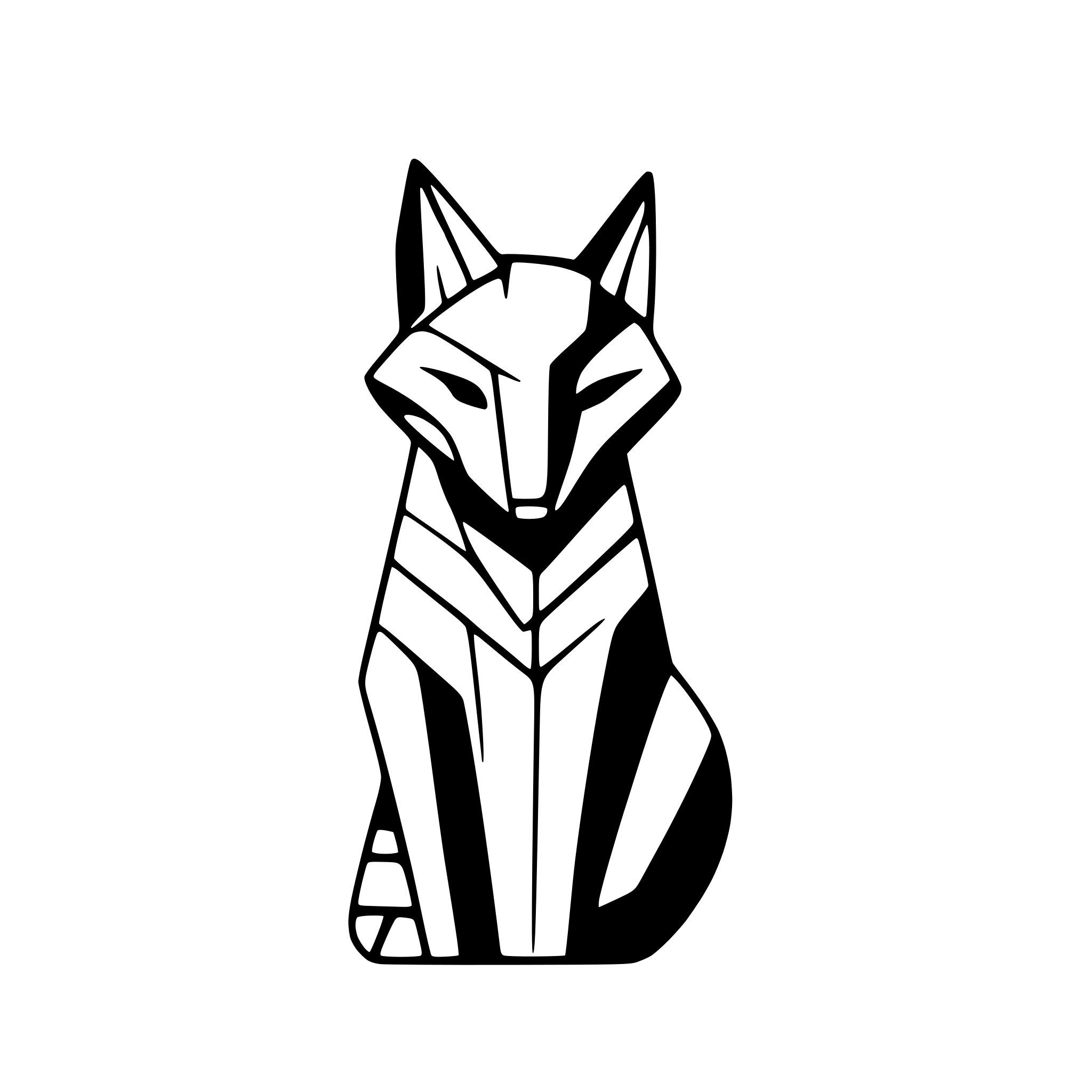 AI-generated SVG of a geometric fox, no background
