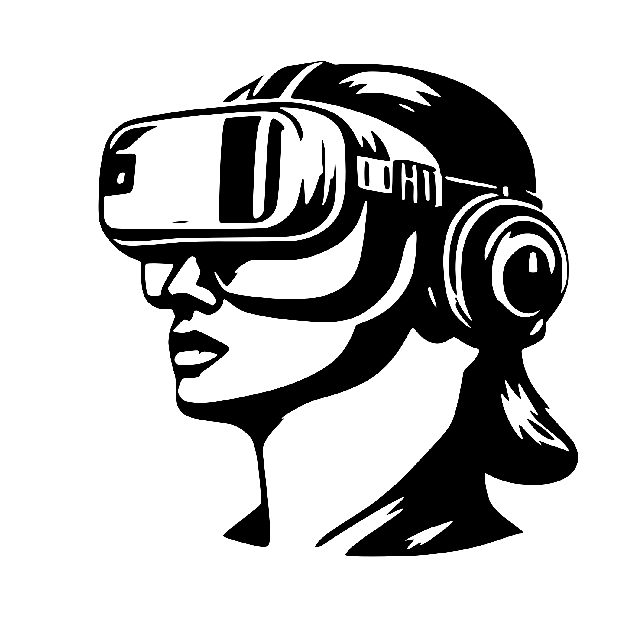 AI-generated SVG of a Virtual reality glasses