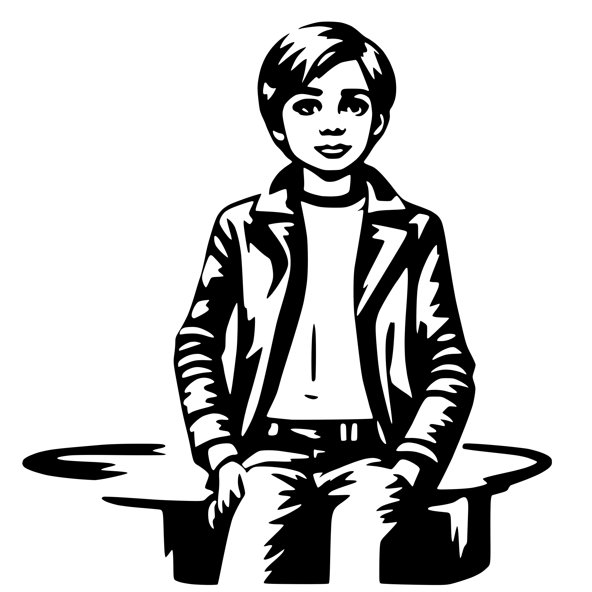 AI-generated SVG of a boy