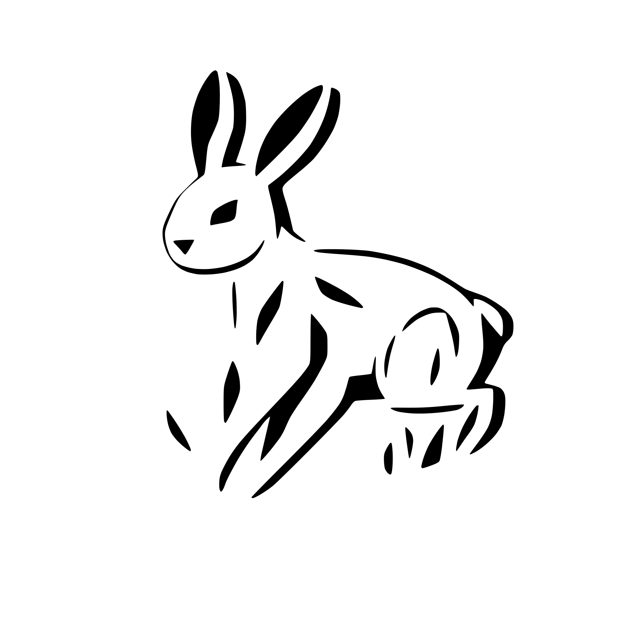 AI-generated SVG of 'rabbit hopping through meadow'