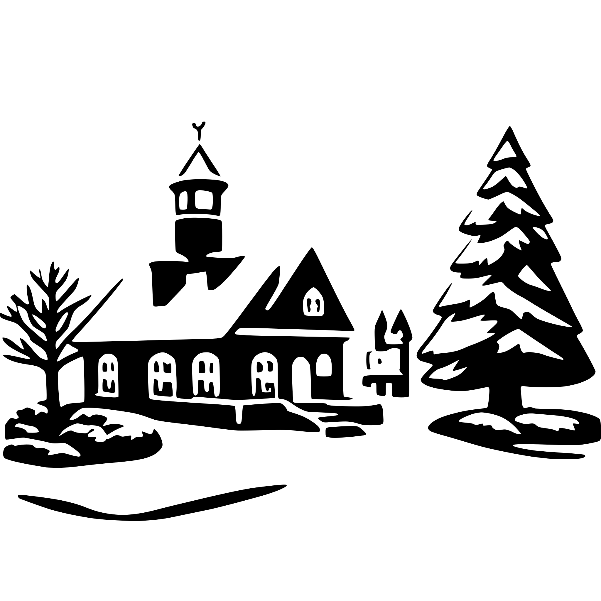 AI-generated SVG of 'Christmas village'