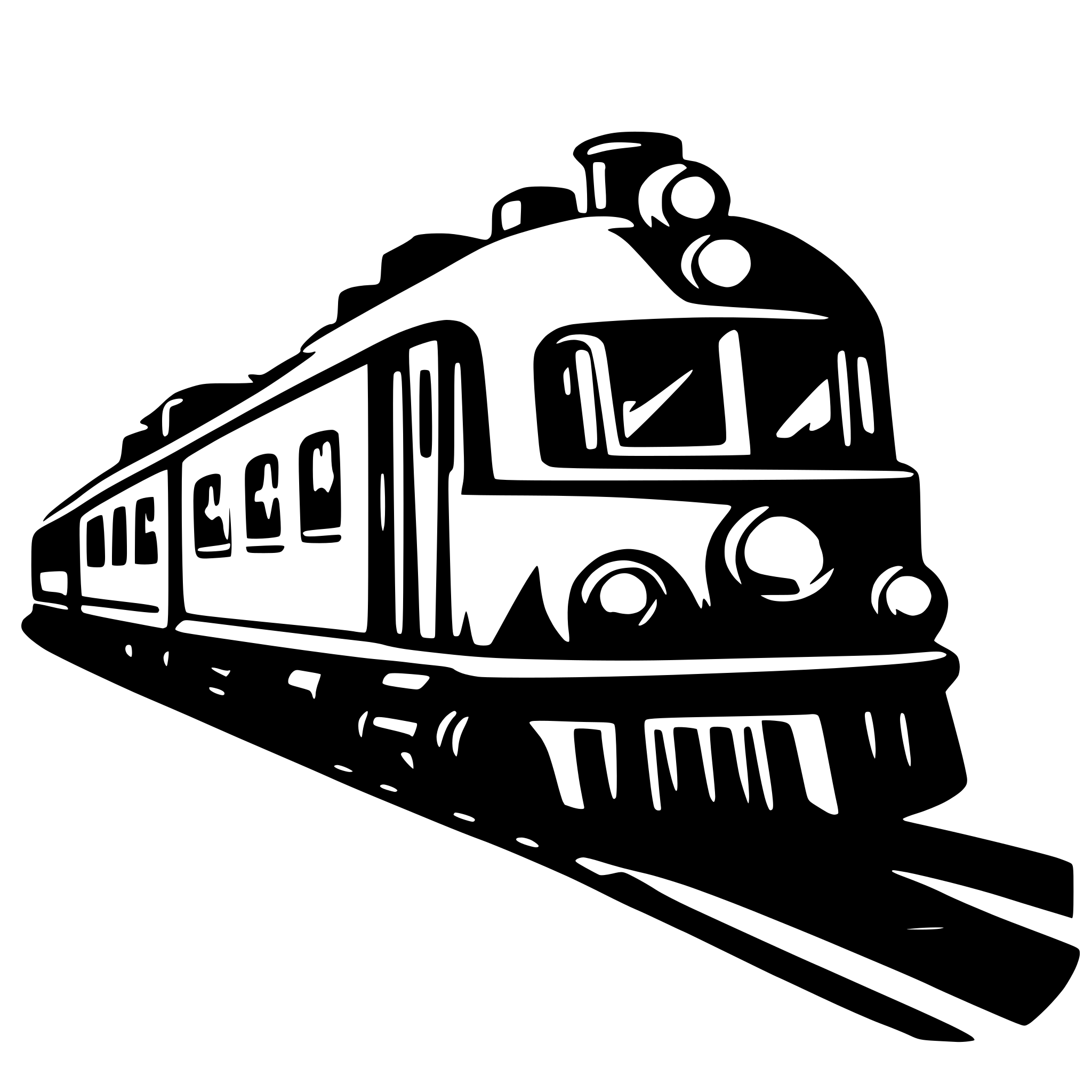AI-generated SVG of a train