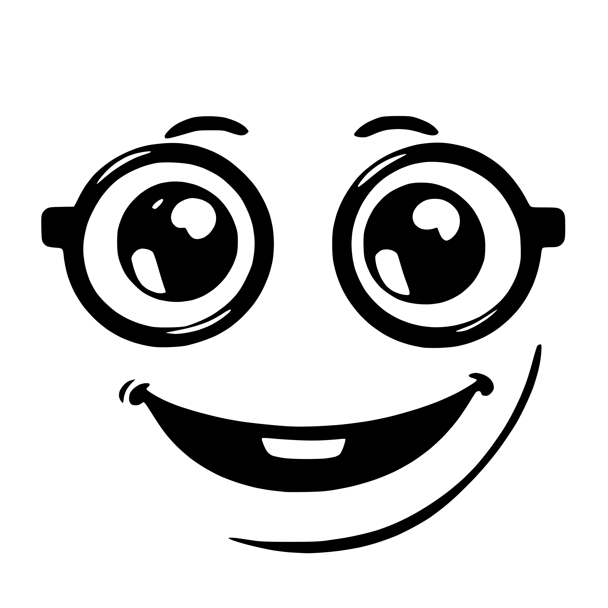 AI-generated SVG of 'smiley face with glasses and winking eyes'