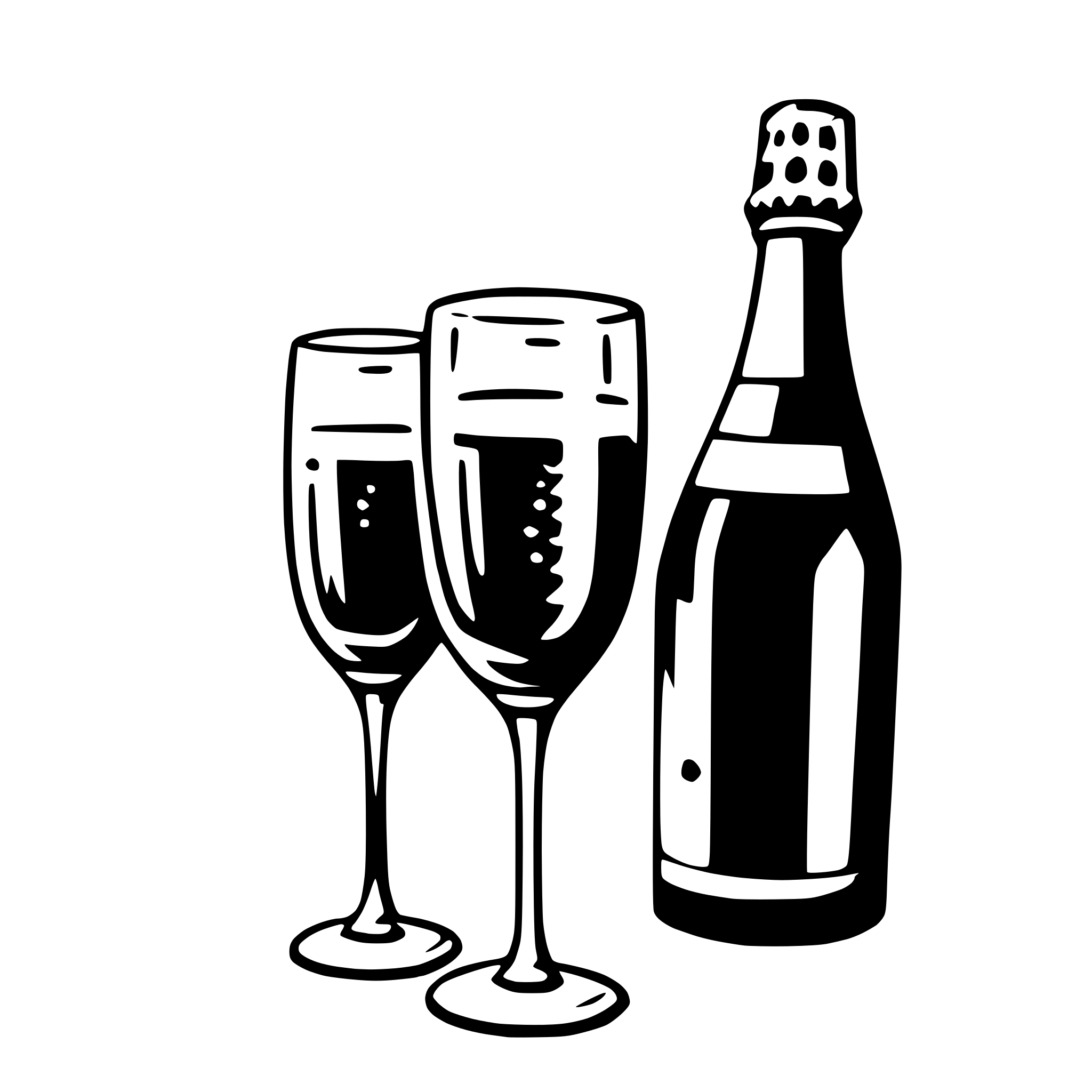 AI-generated SVG of a champagne