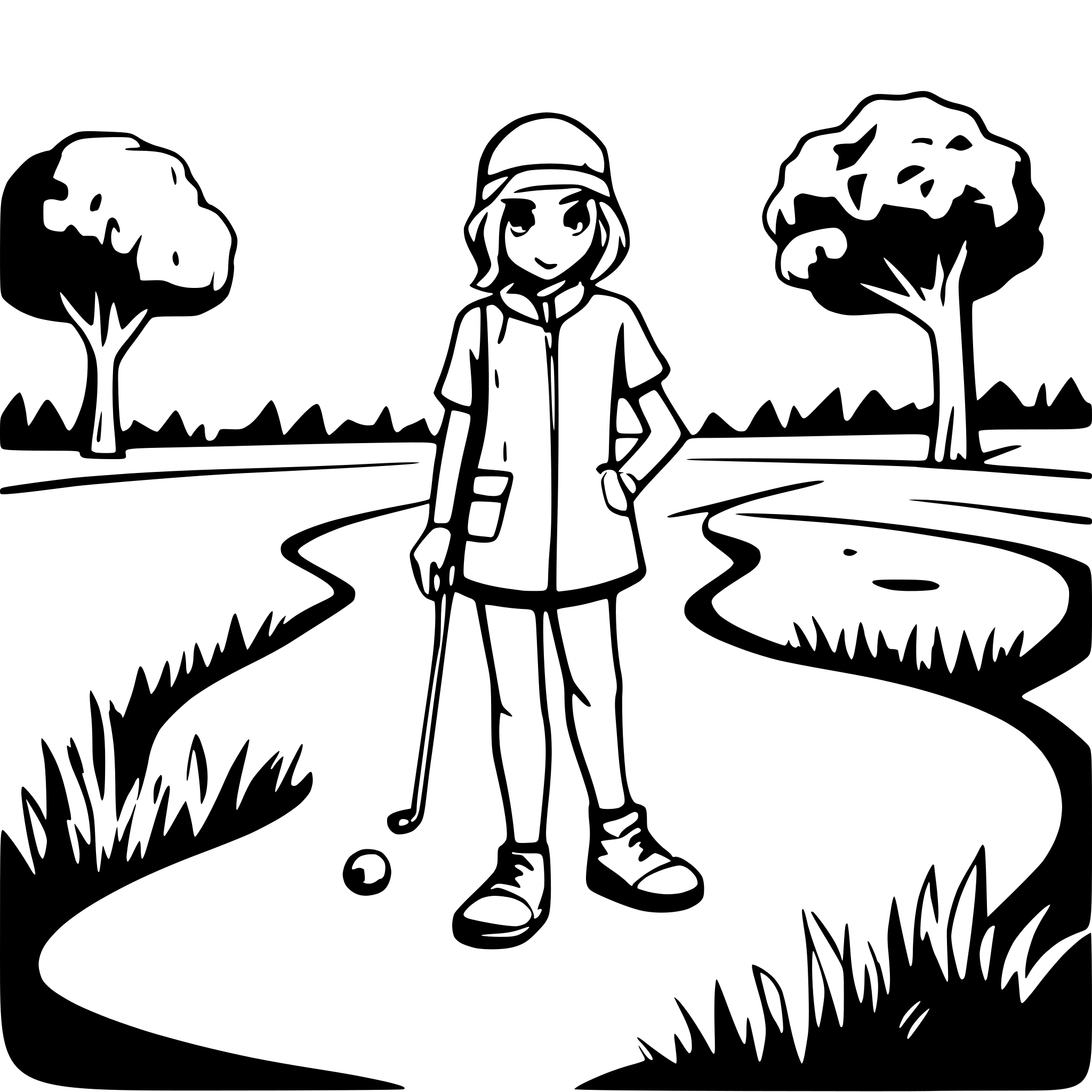 AI-generated SVG of 'links golf course'