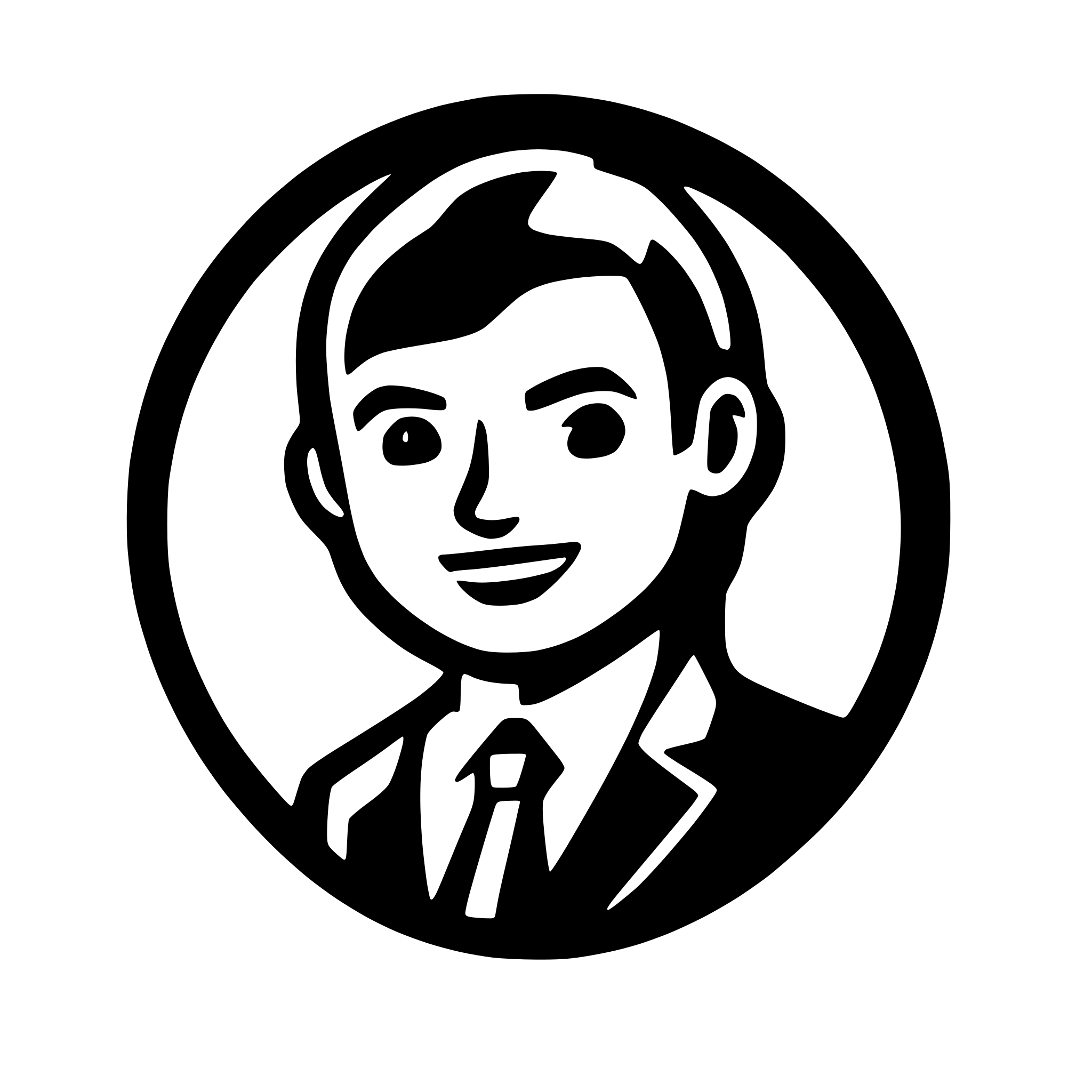 AI-generated SVG of a icon half man in suit