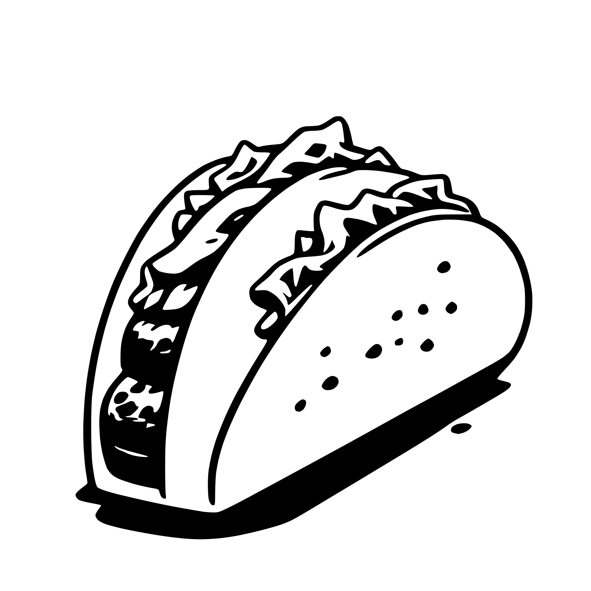 AI-generated SVG of a taco