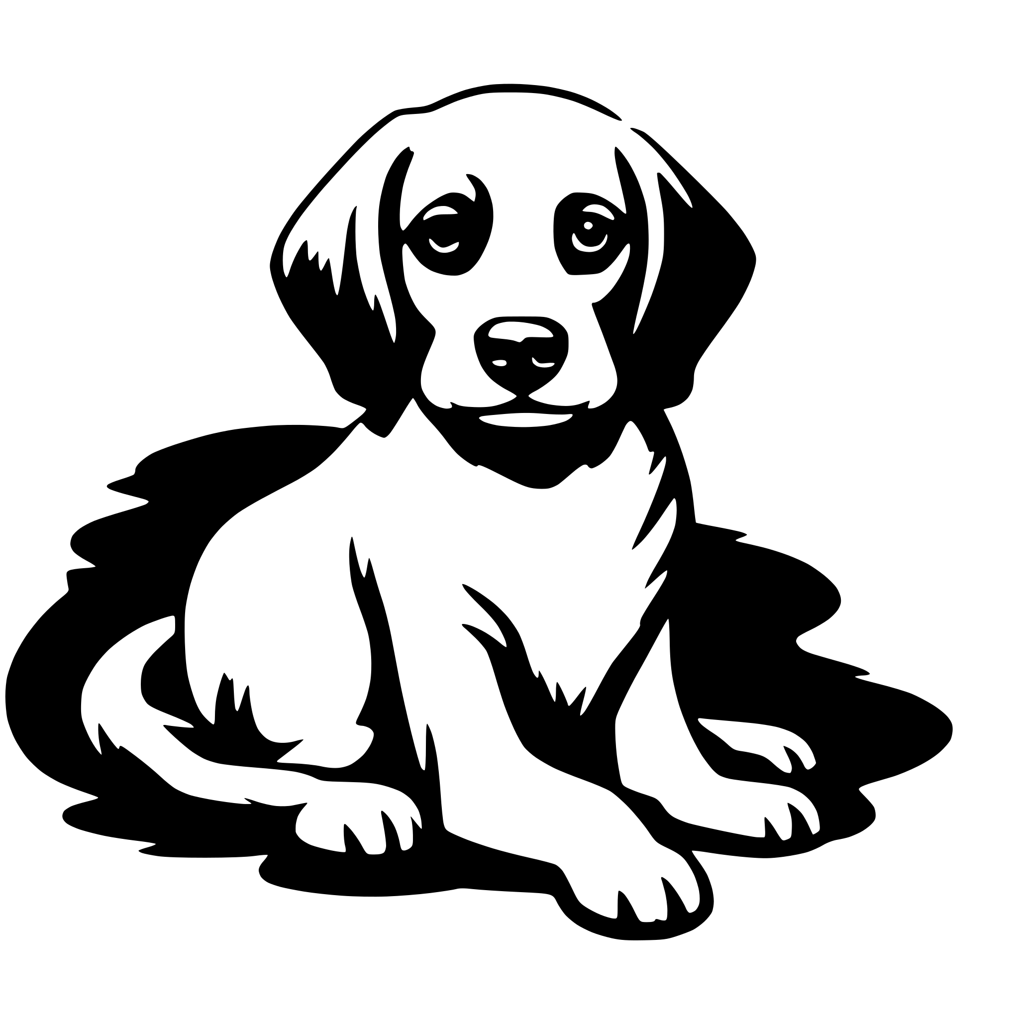 AI-generated SVG of a dog