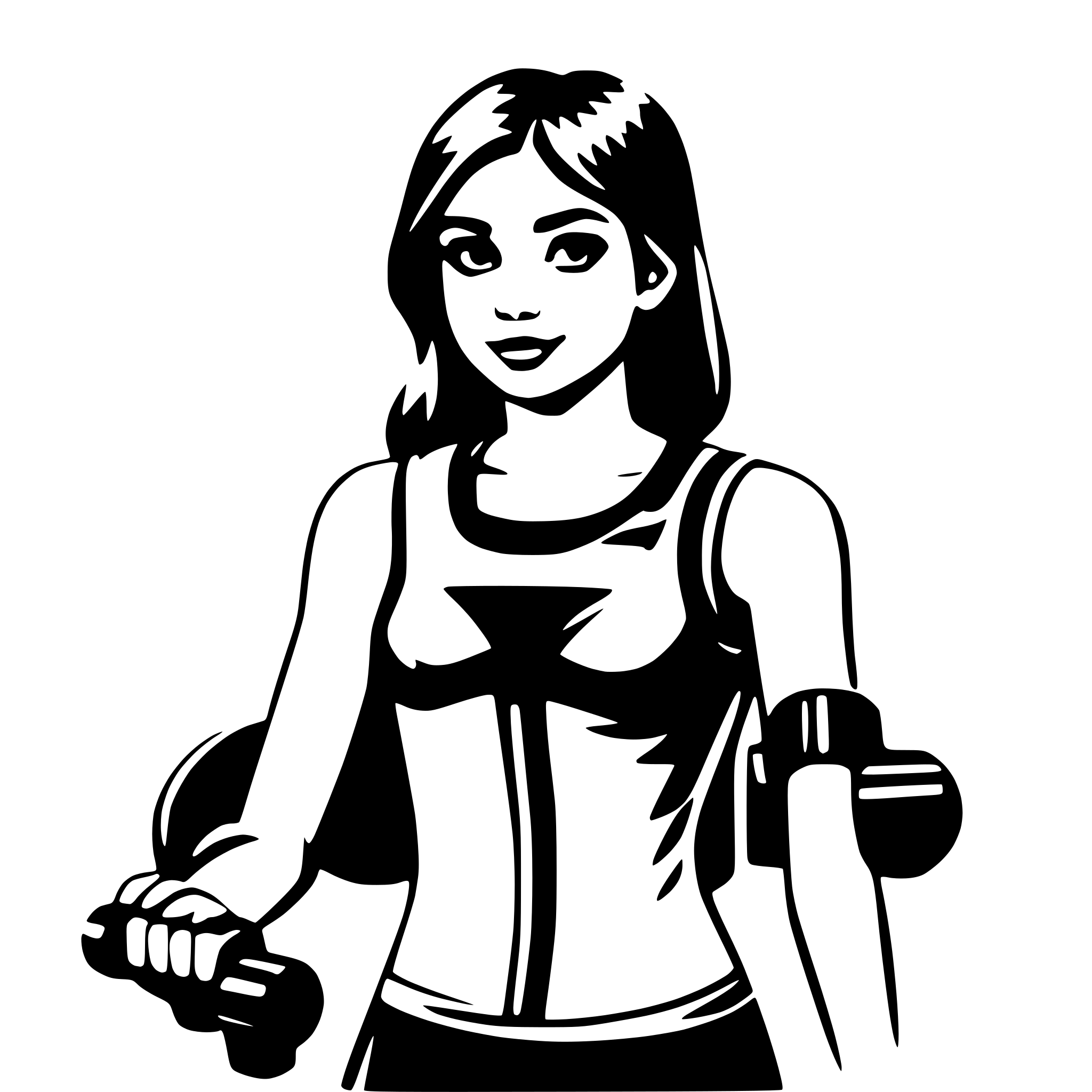AI-generated SVG of 'illustration of a gym girl'